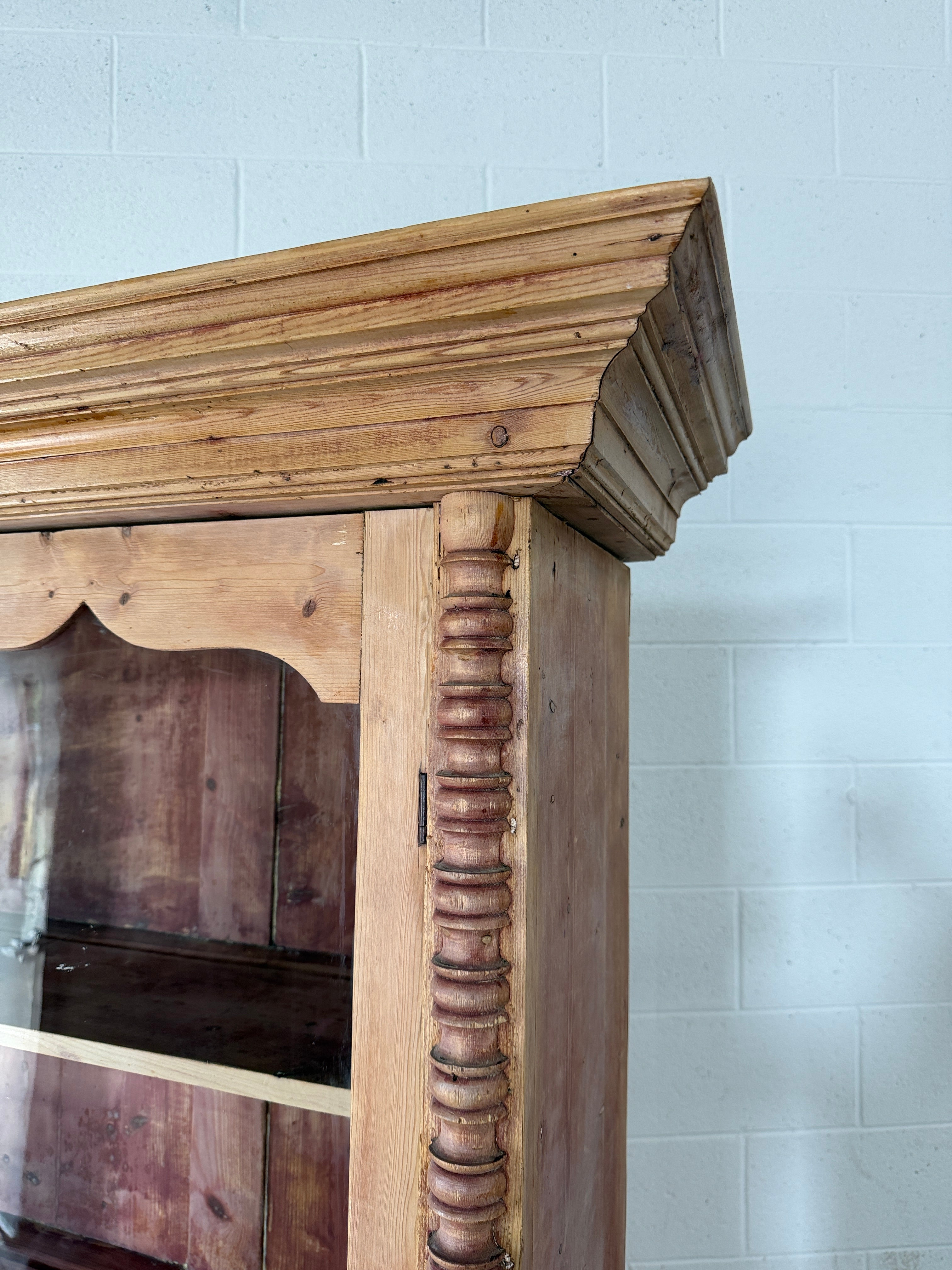 Cornish Pine Dresser with Wavy Glass Drawers