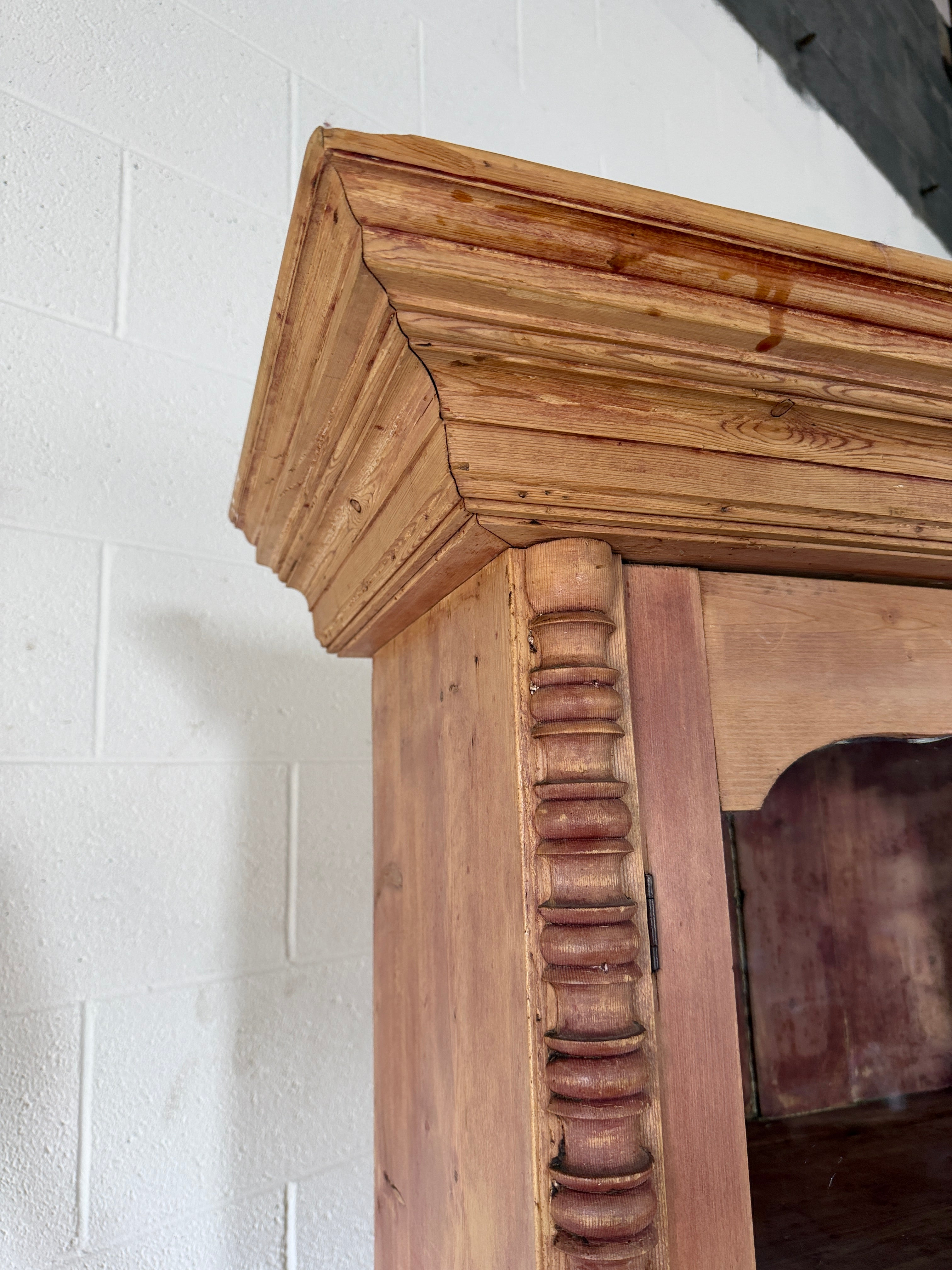 Cornish Pine Dresser with Wavy Glass Drawers