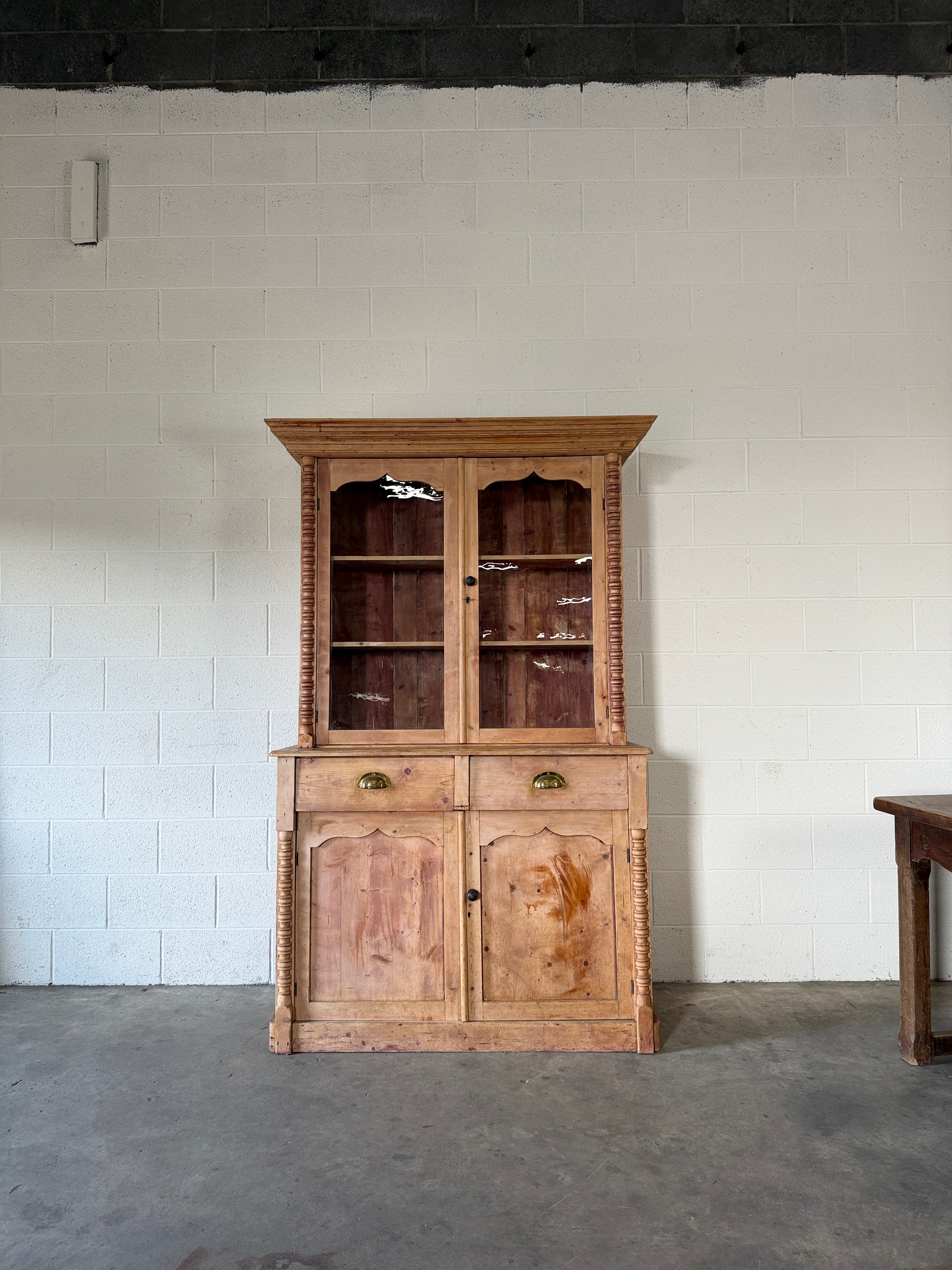 Cornish Pine Dresser with Wavy Glass Drawers