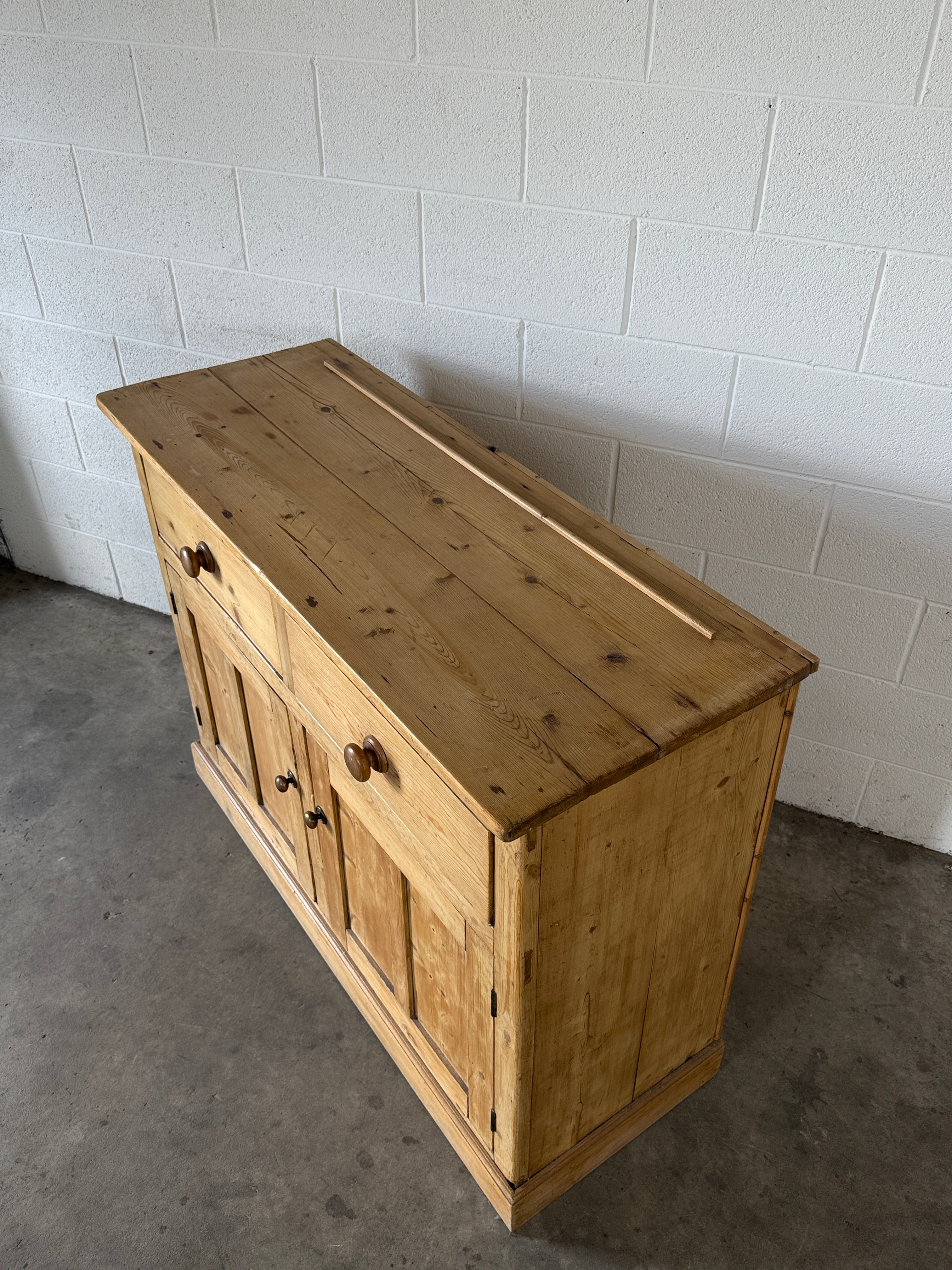 Antique English Pine Sideboard