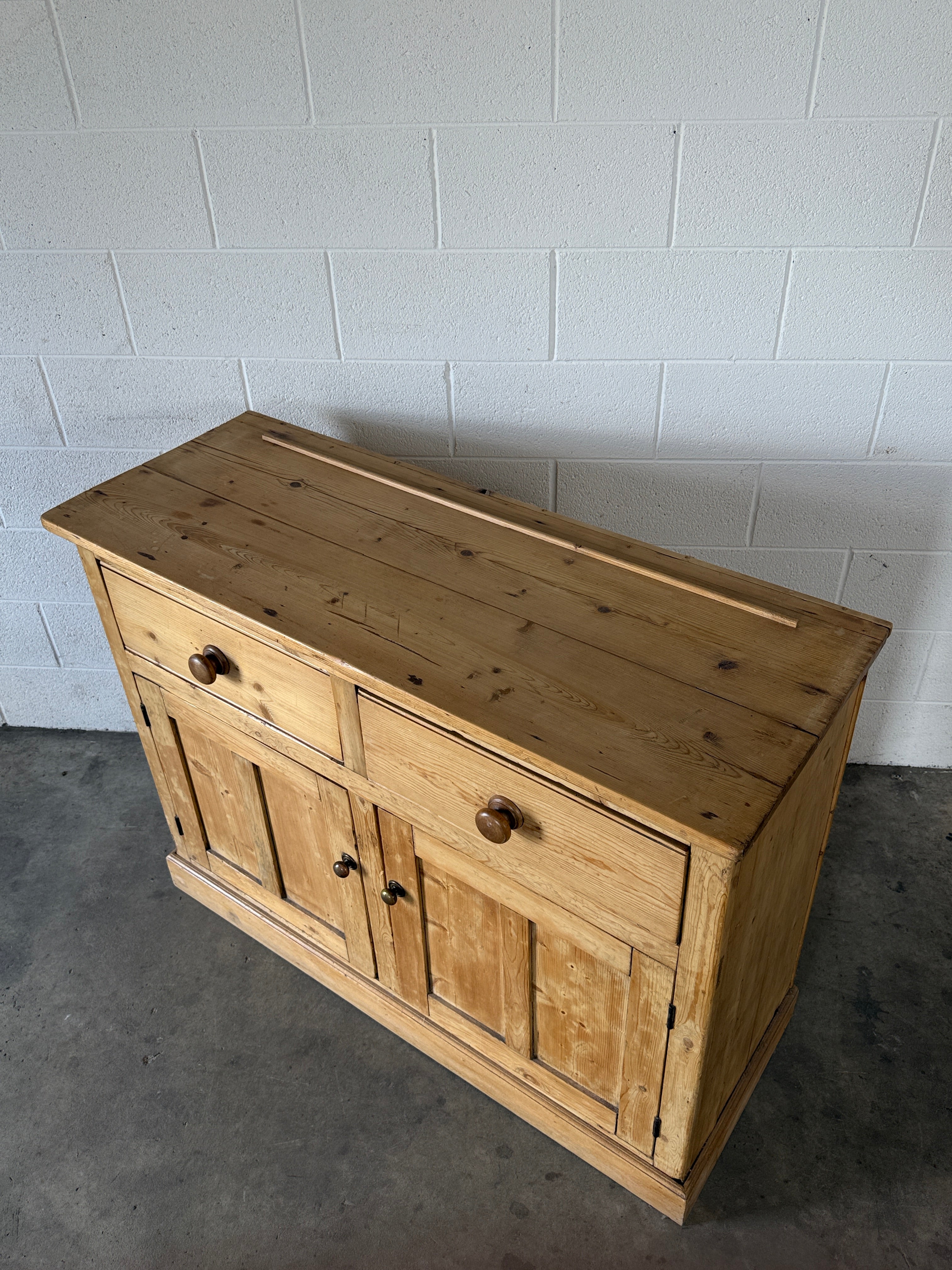 Antique English Pine Sideboard