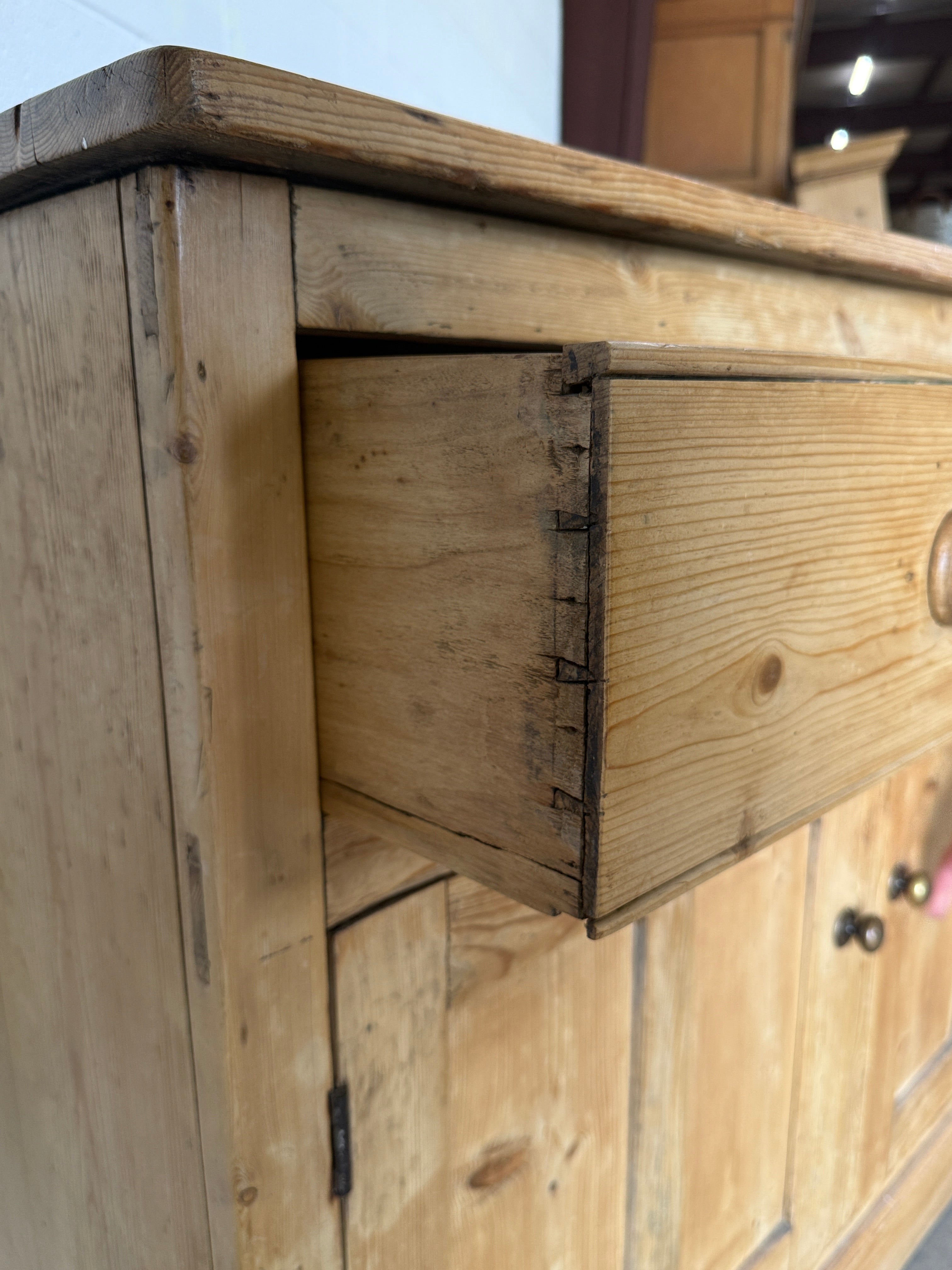 Antique English Pine Sideboard