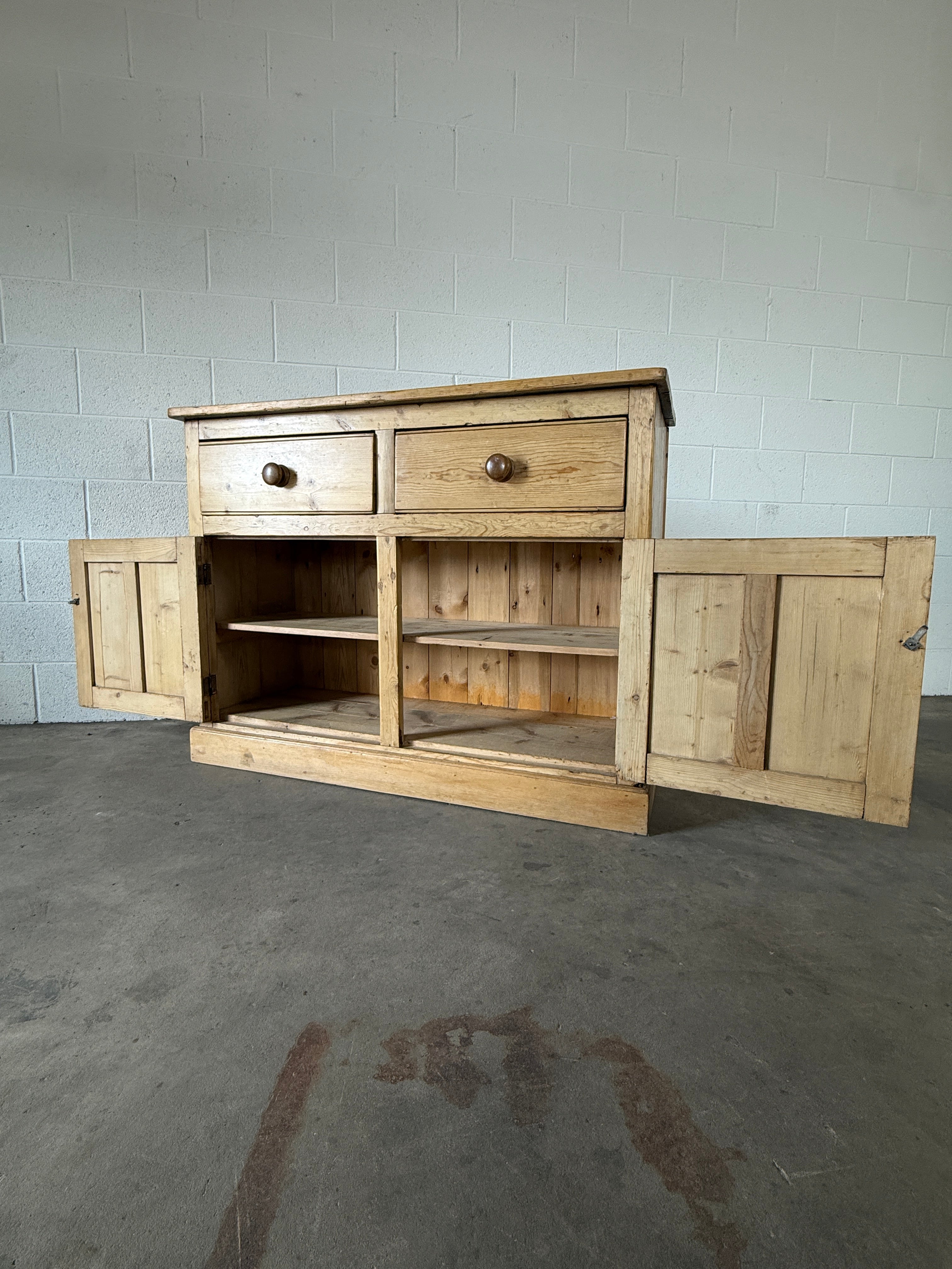 Antique English Pine Sideboard
