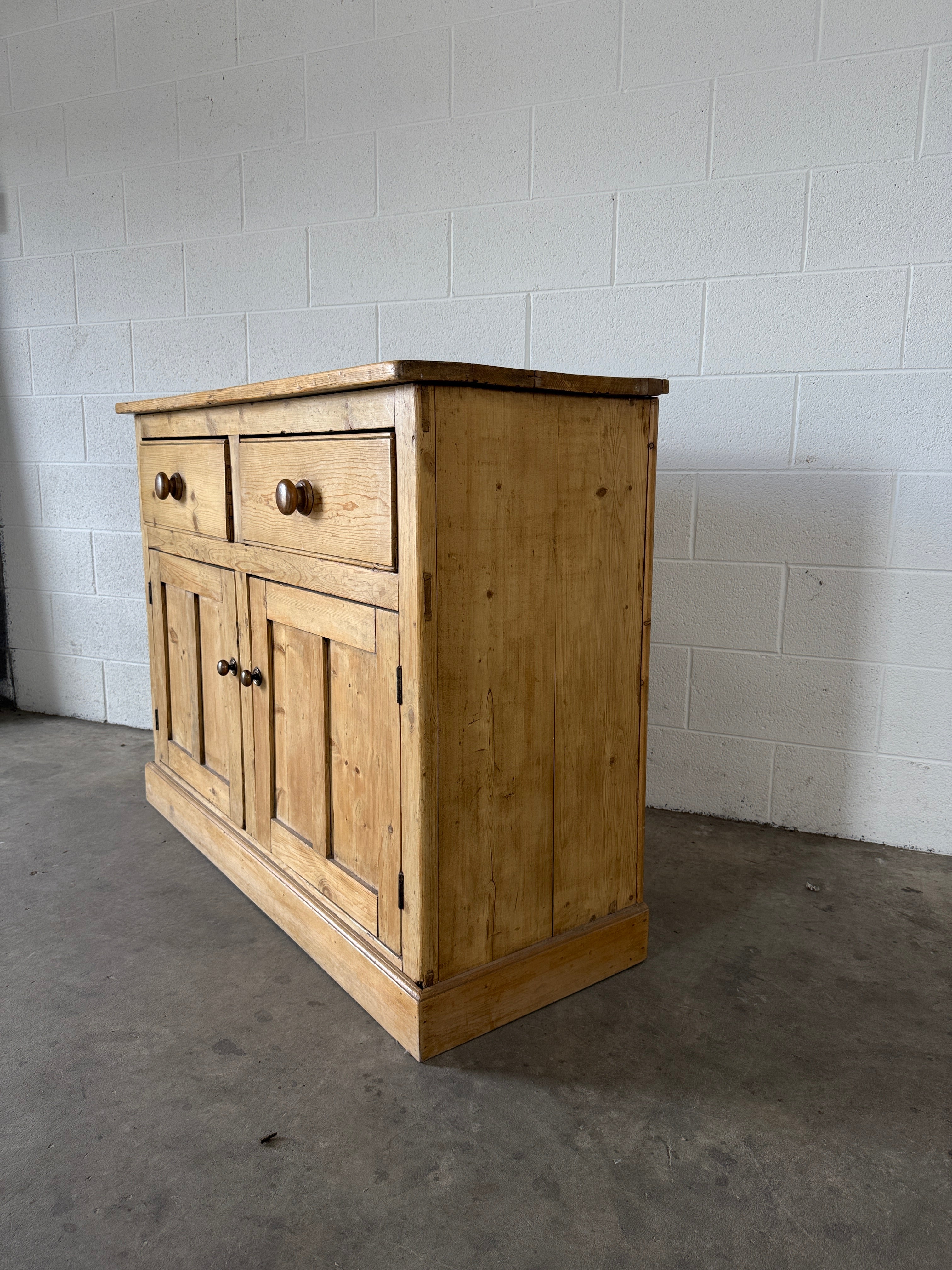 Antique English Pine Sideboard