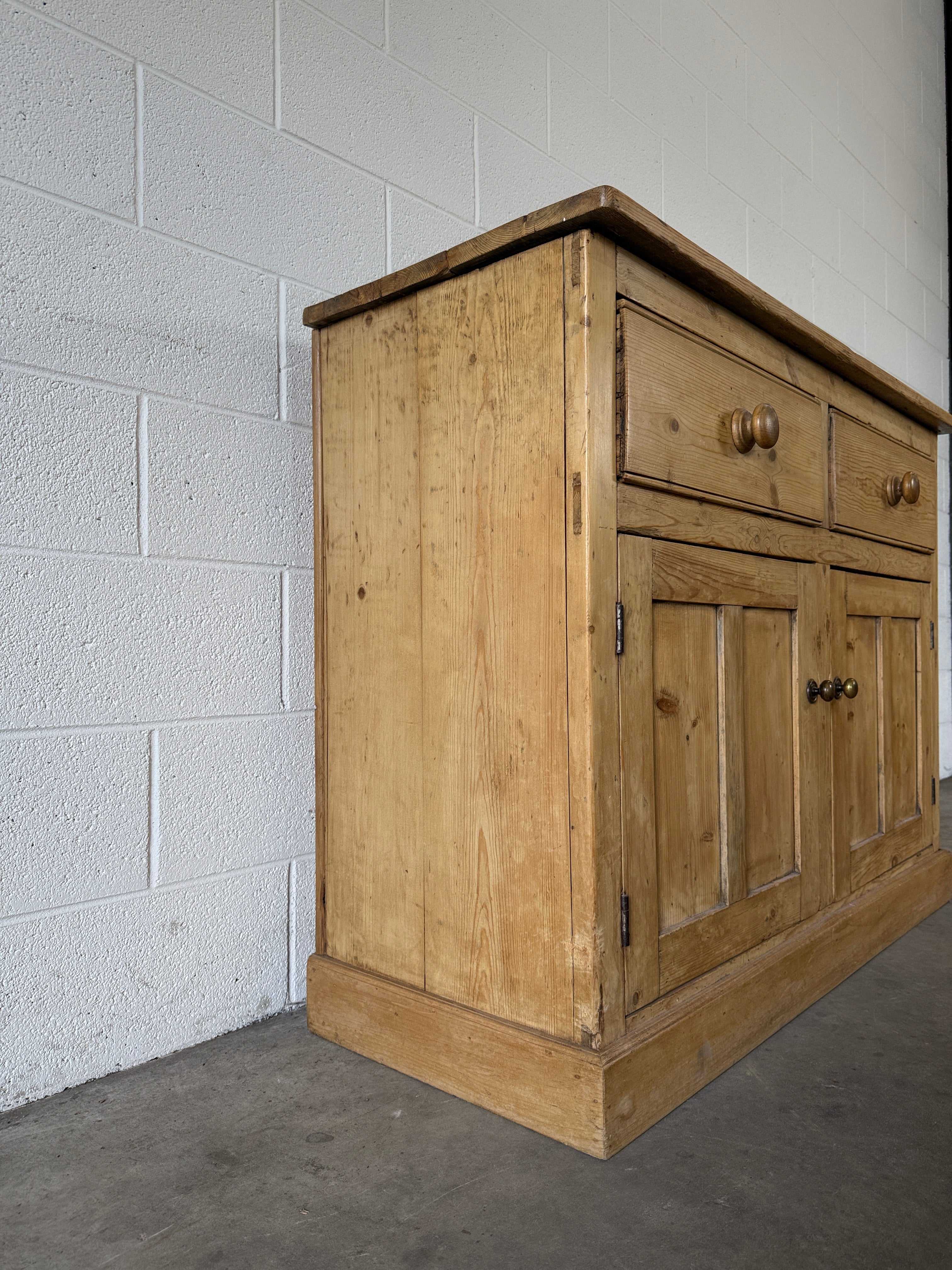 Antique English Pine Sideboard