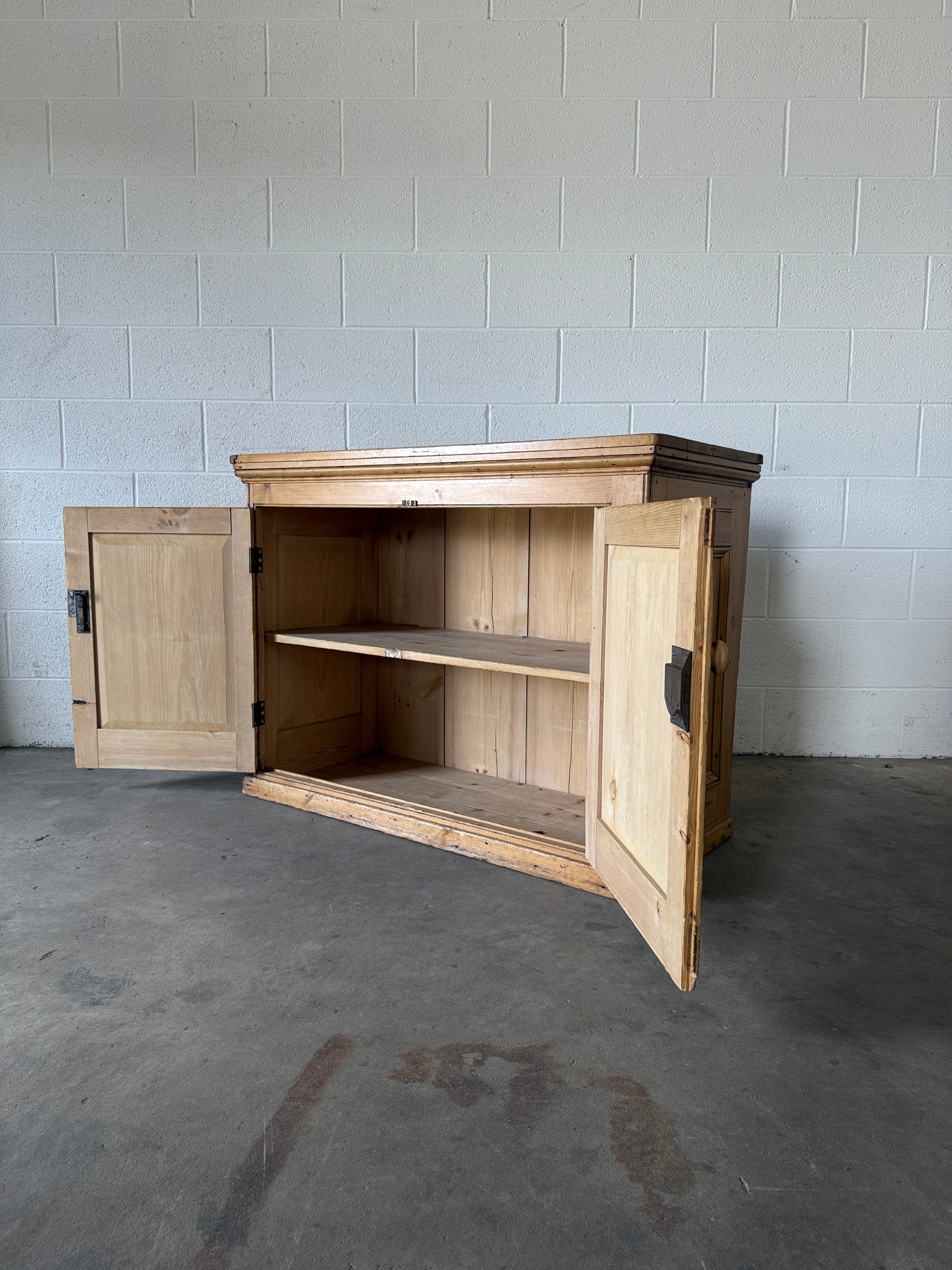 English Pine Two-Door Cupboard