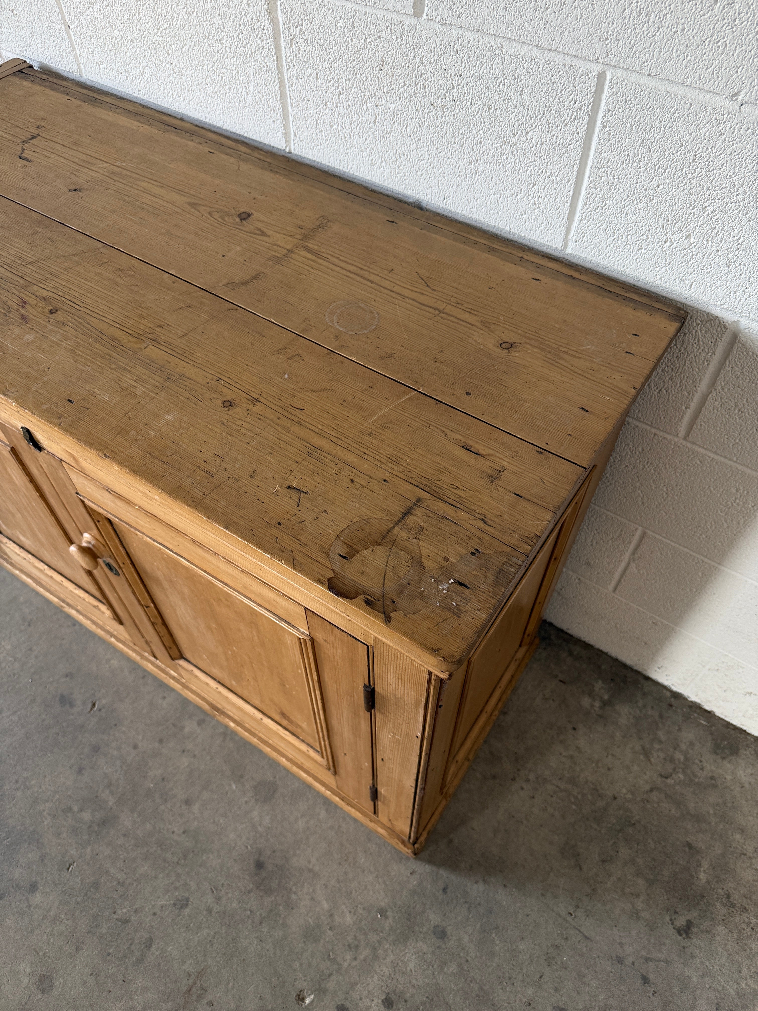 English Pine Two-Door Cupboard