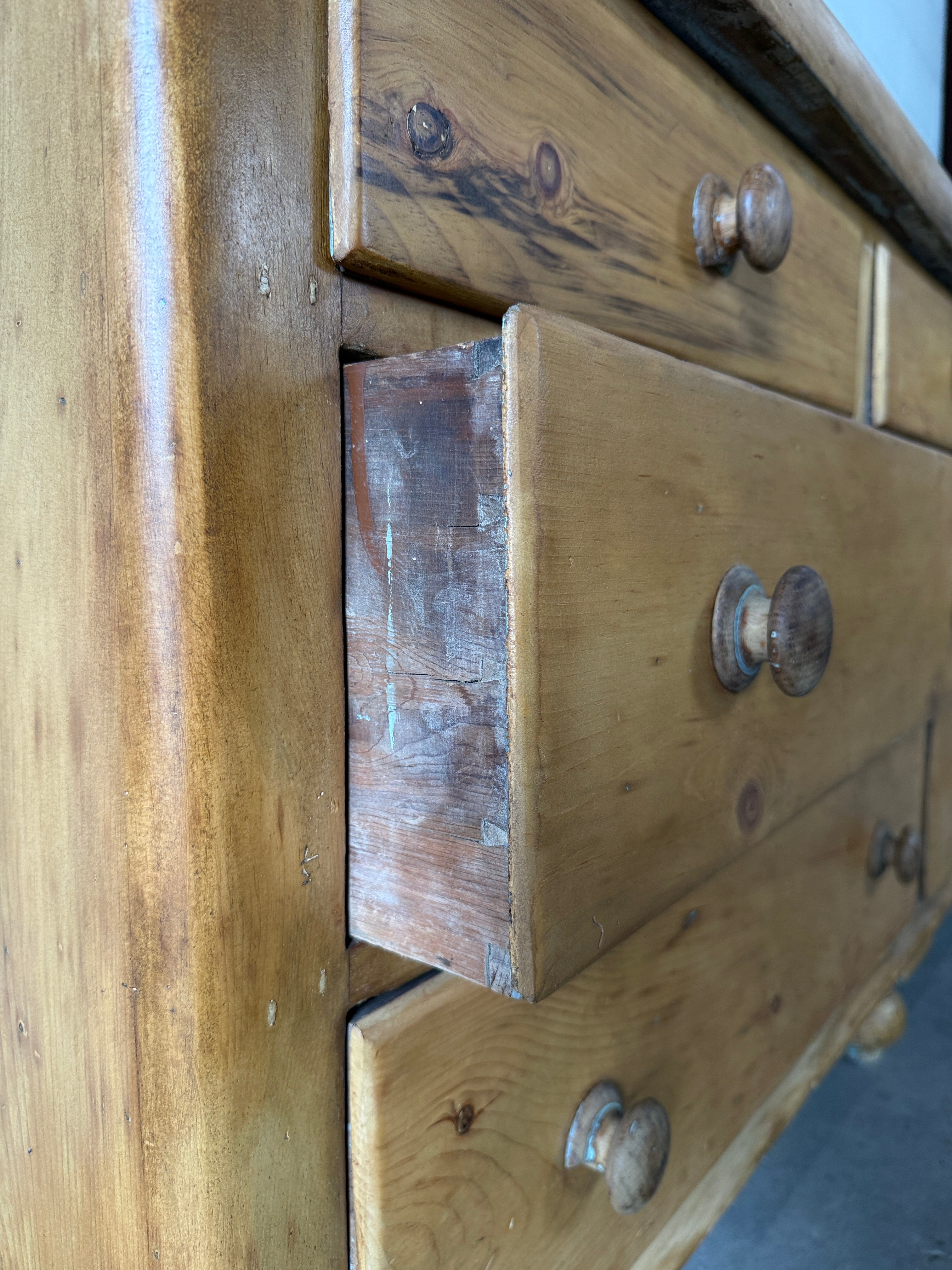 Victorian Pine Sideboard with Gallery Back