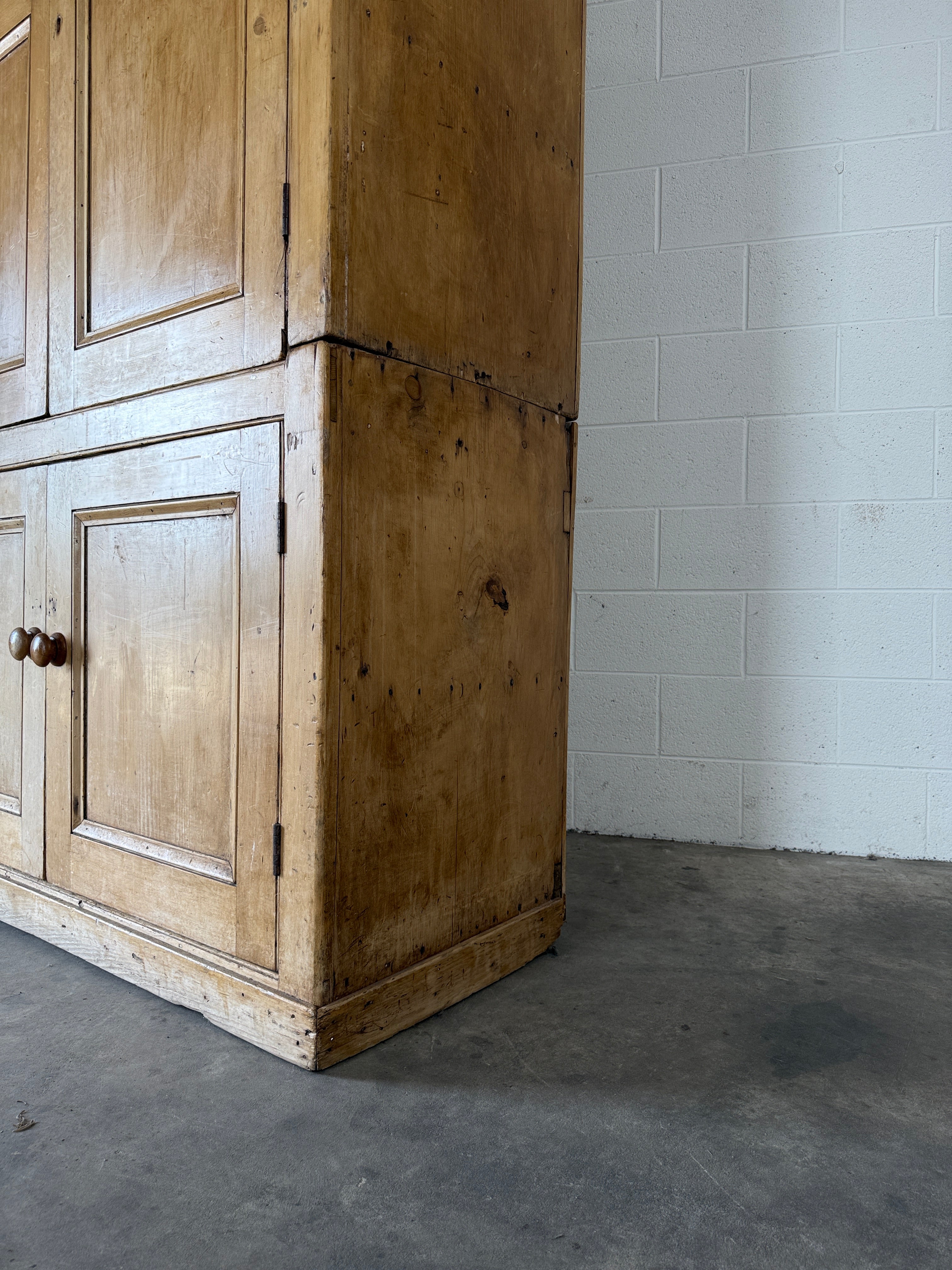 Impressive Antique Pine Wardrobe