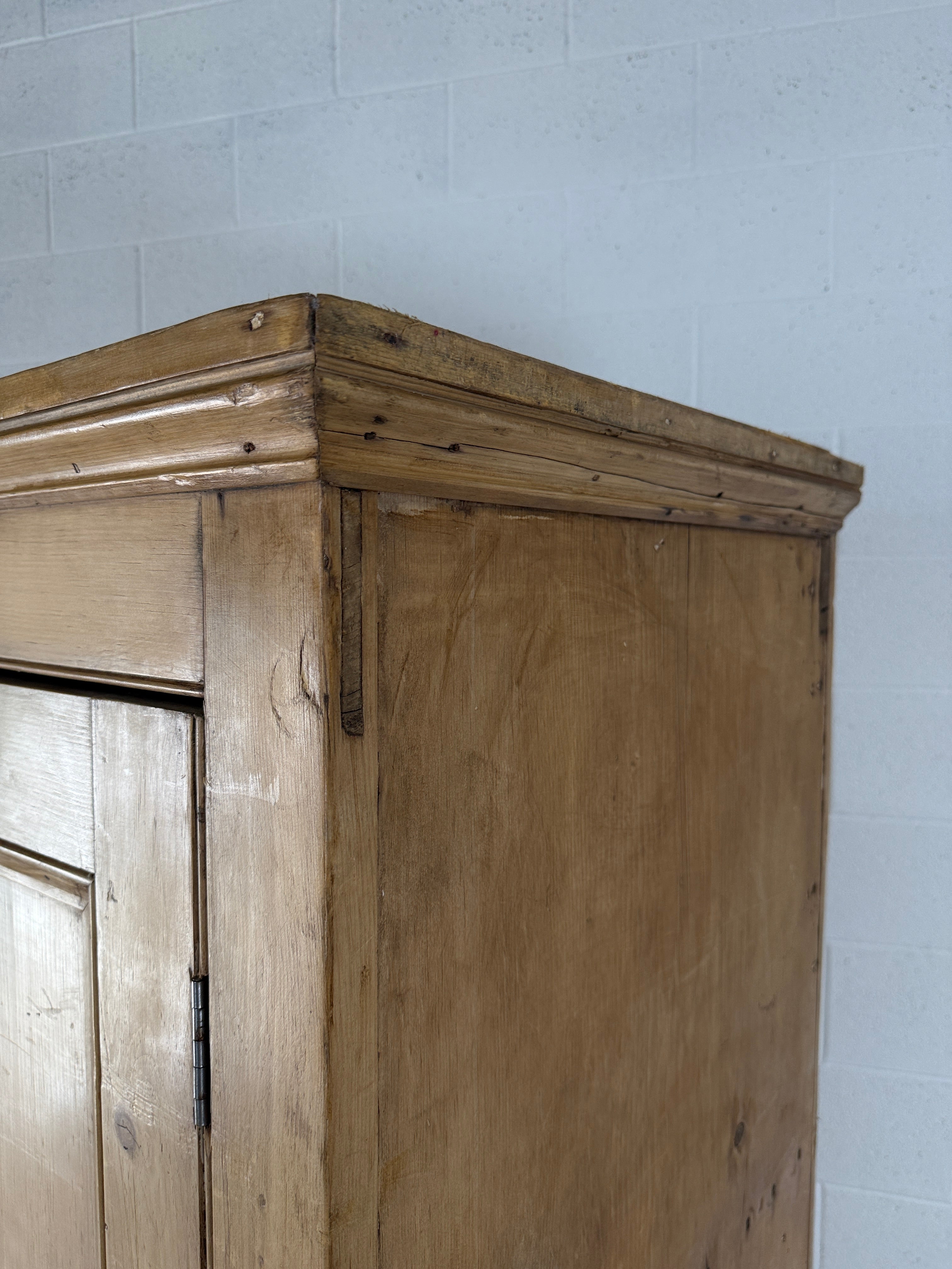 Impressive Antique Pine Wardrobe