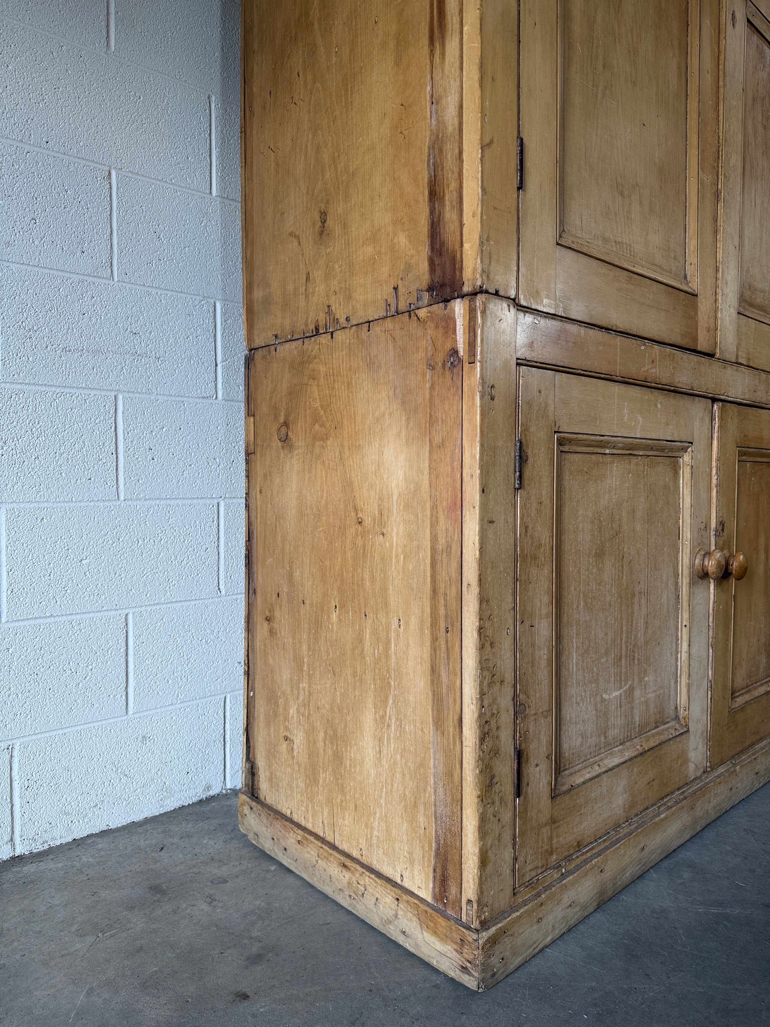 Impressive Antique Pine Wardrobe