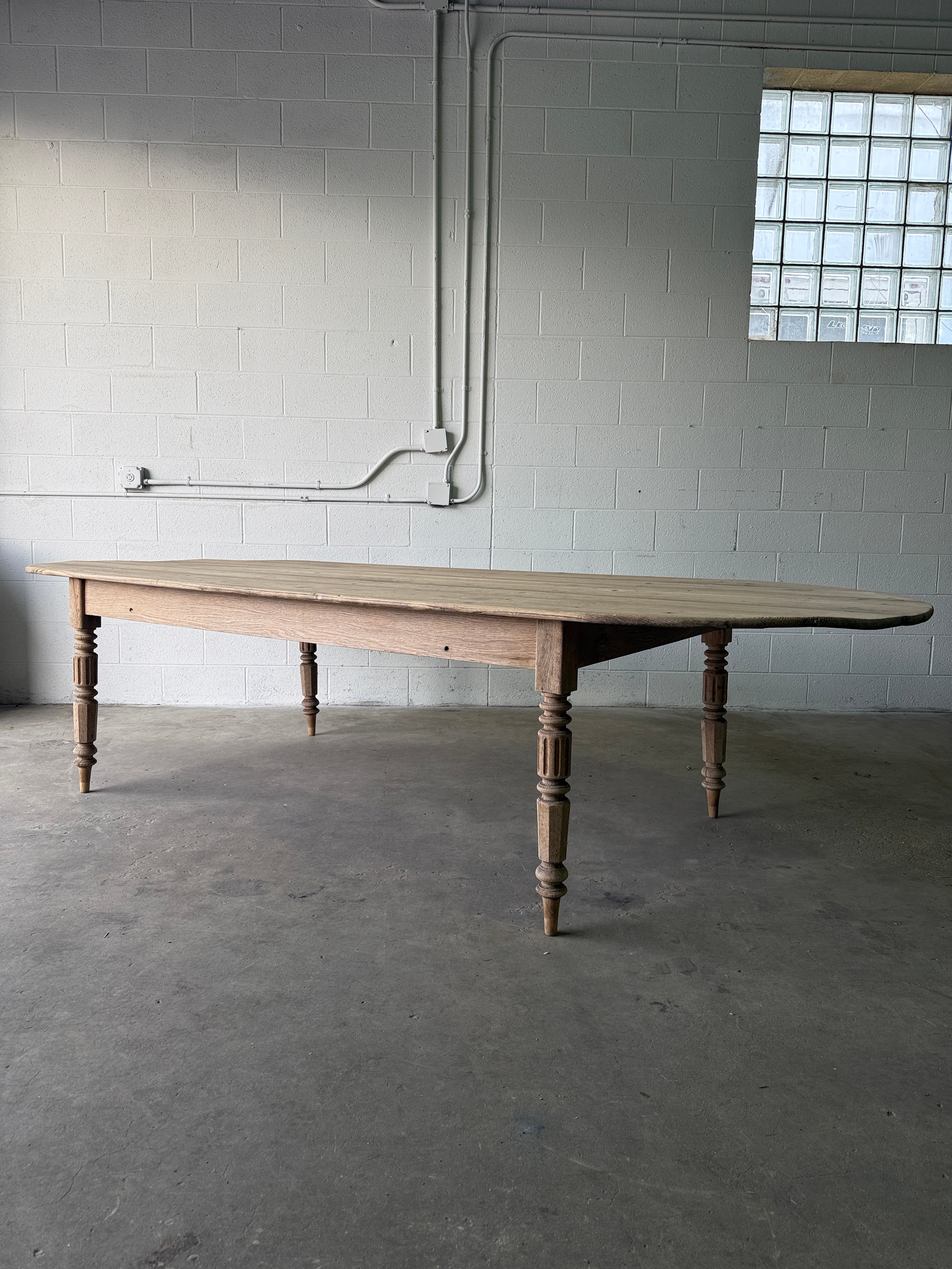 Gorgeous French pill-shaped dining table