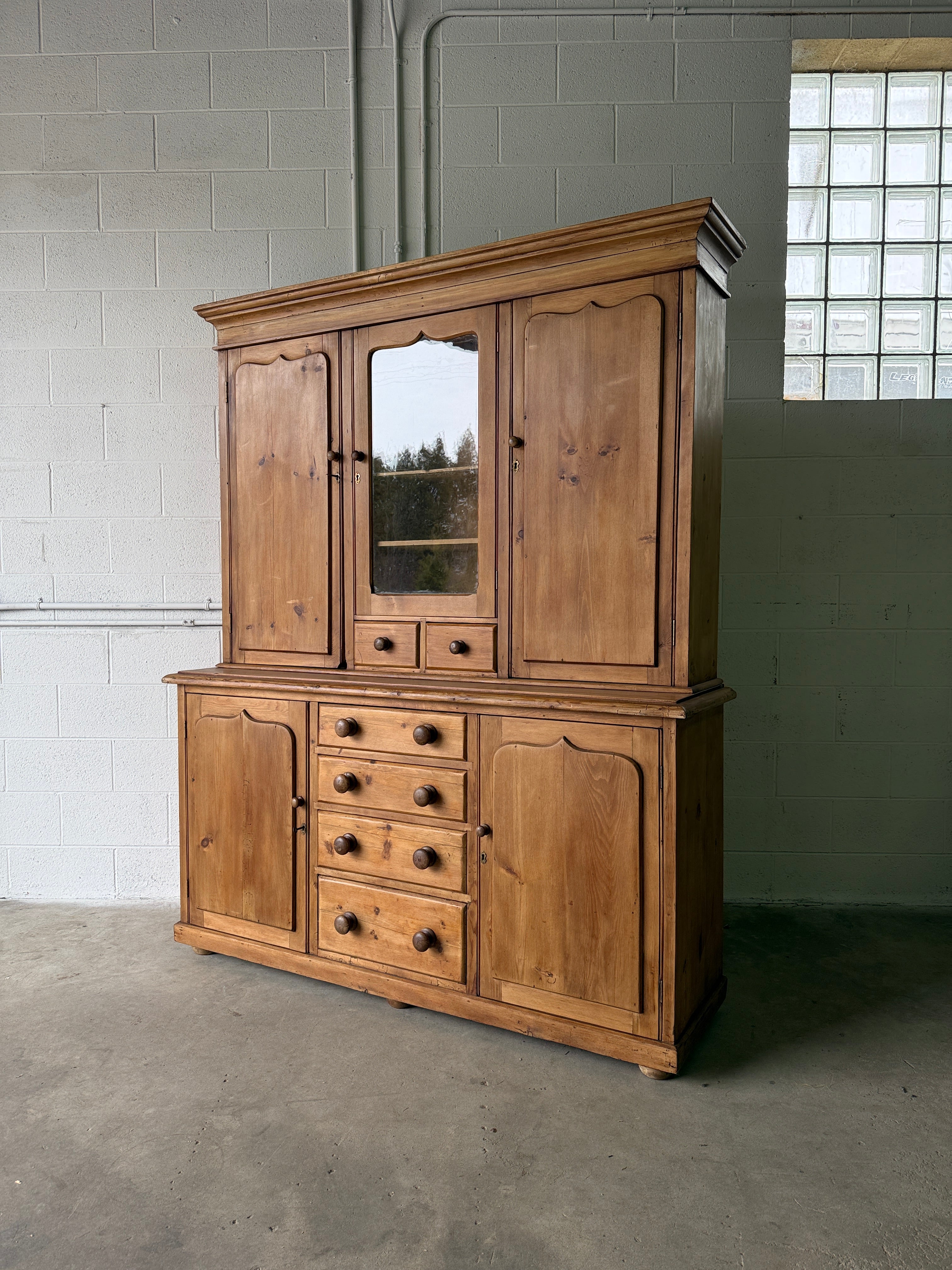 Antique pine housekeepers cupboard