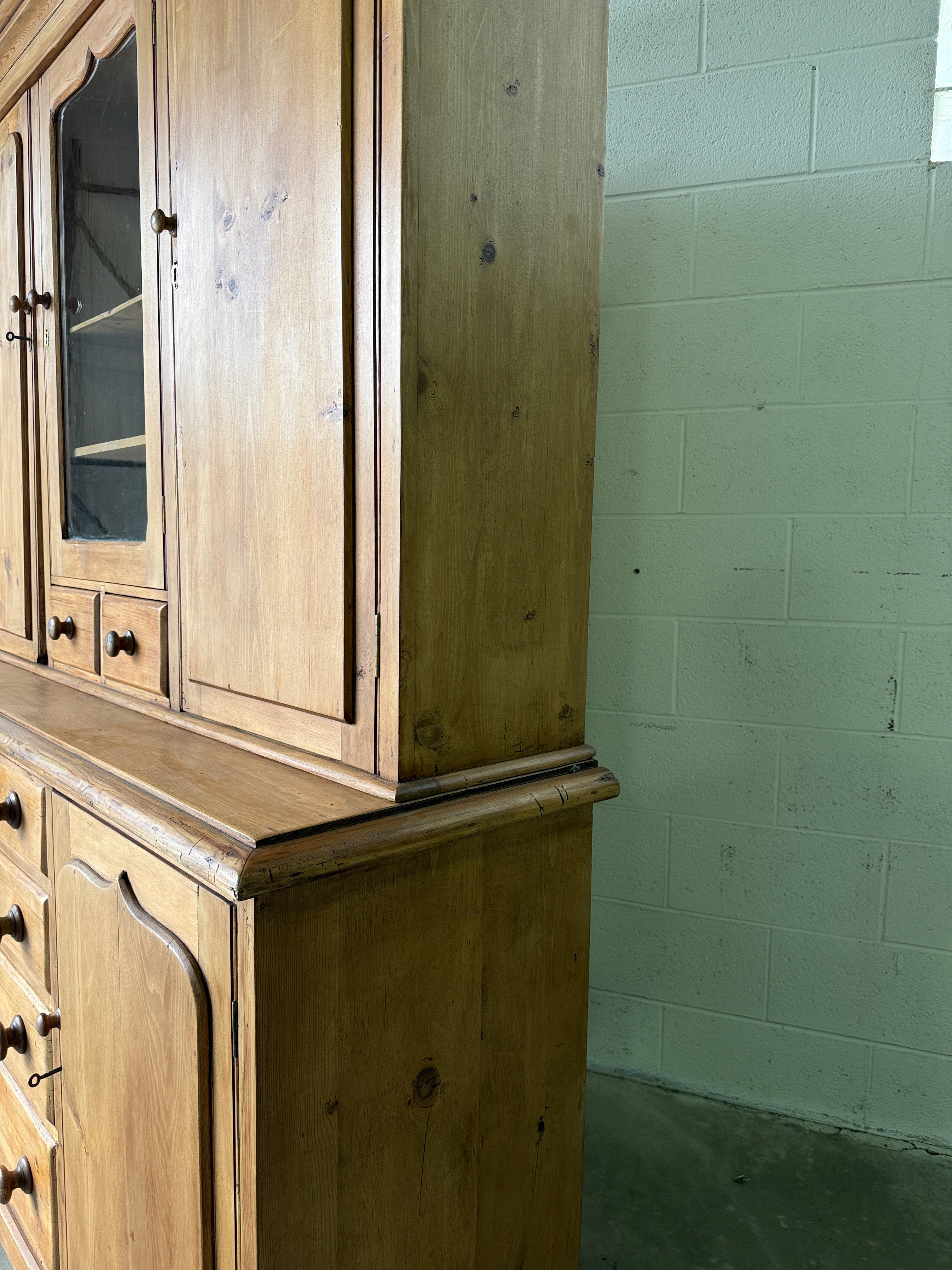 Antique pine housekeepers cupboard