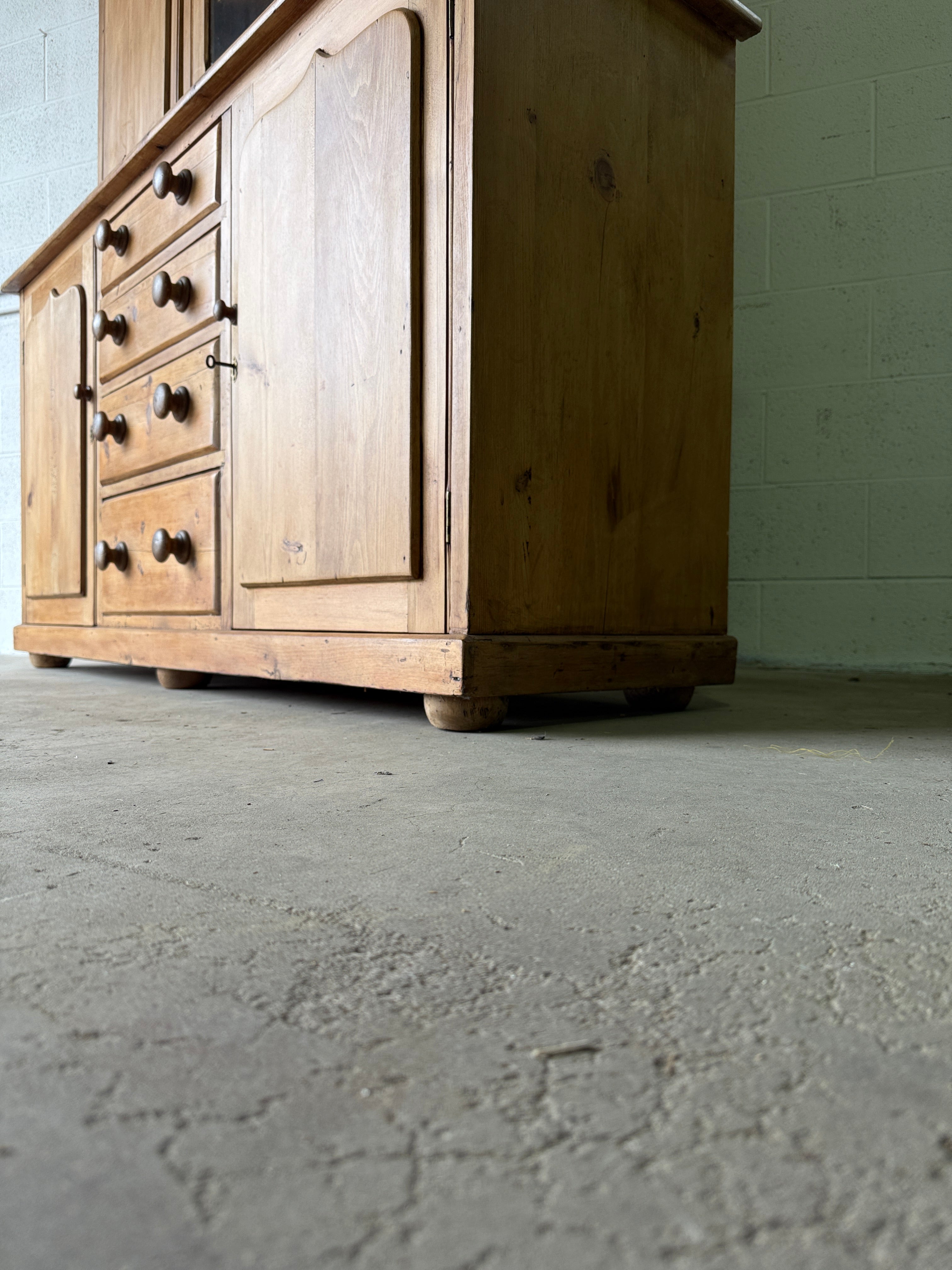 Antique pine housekeepers cupboard