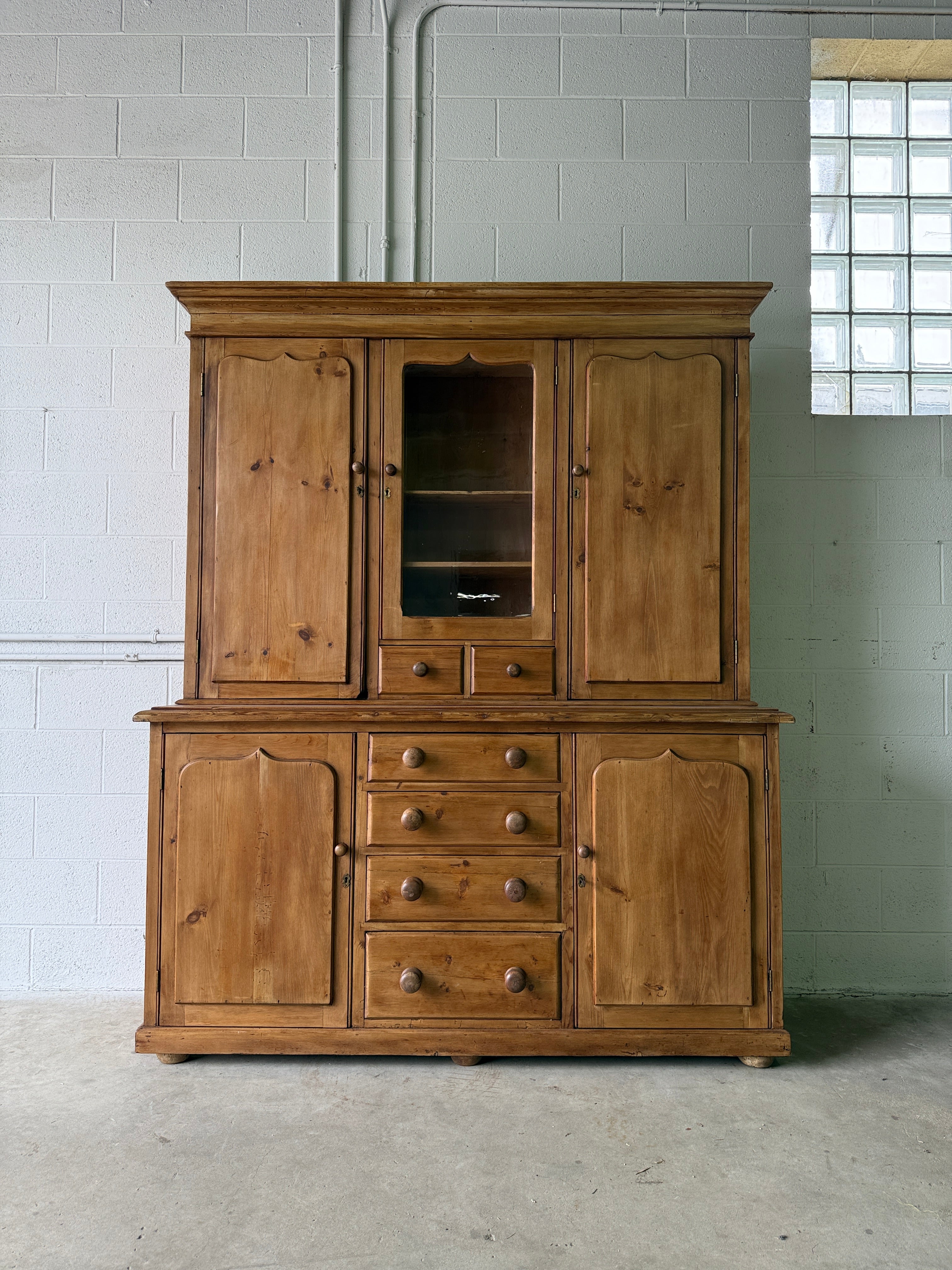 Antique pine housekeepers cupboard