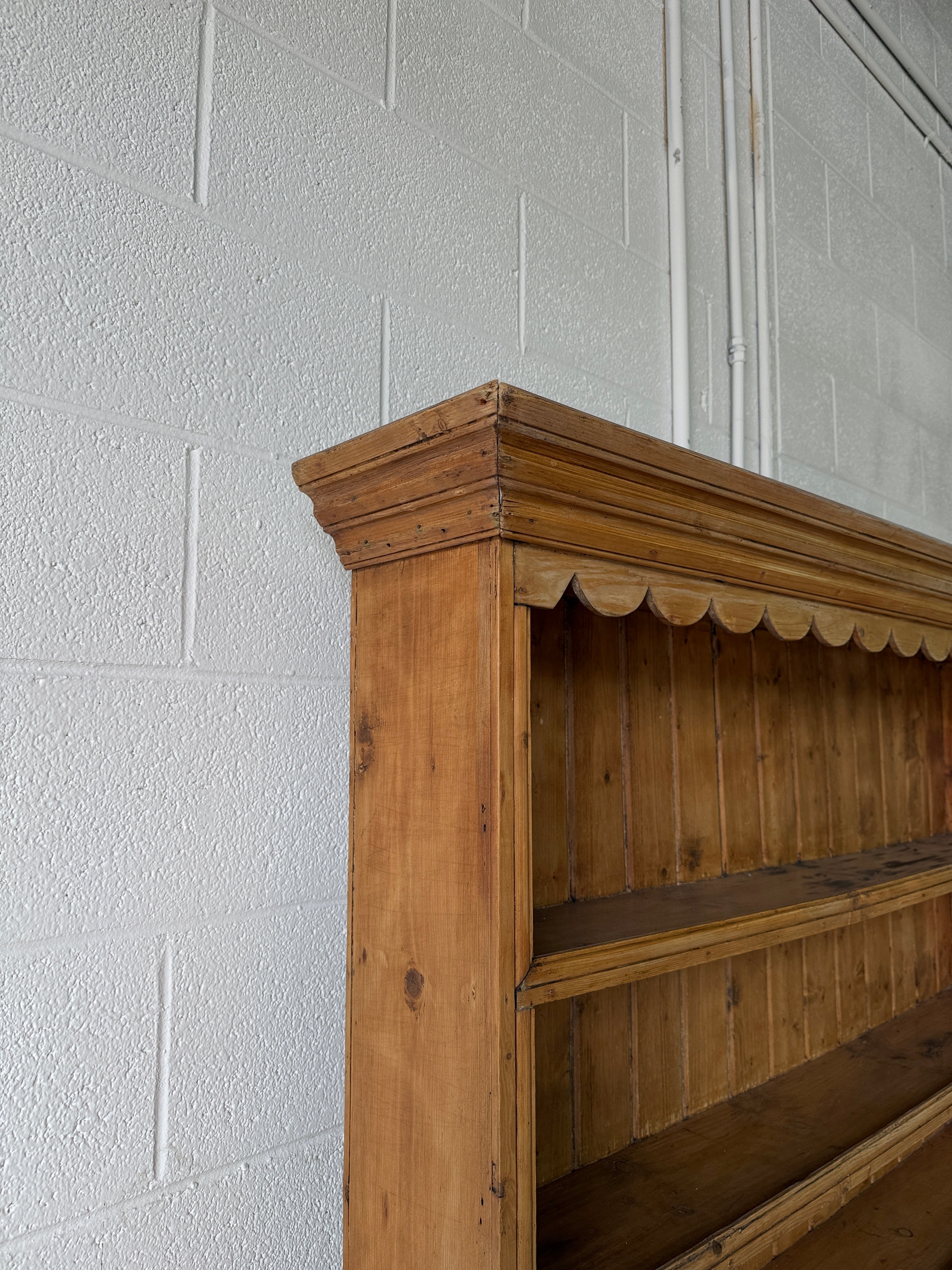Wonderful scalloped Irish kitchen dresser