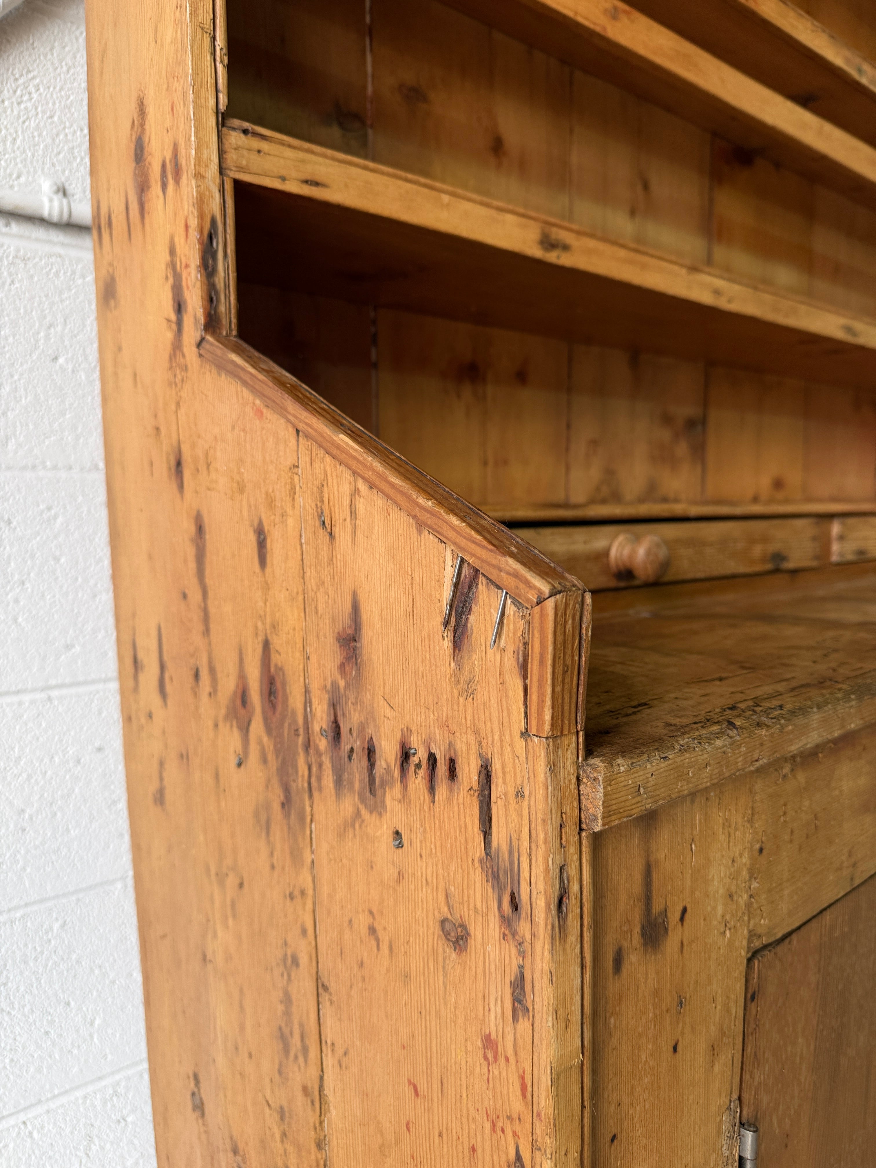 Primitive Irish antique kitchen dresser
