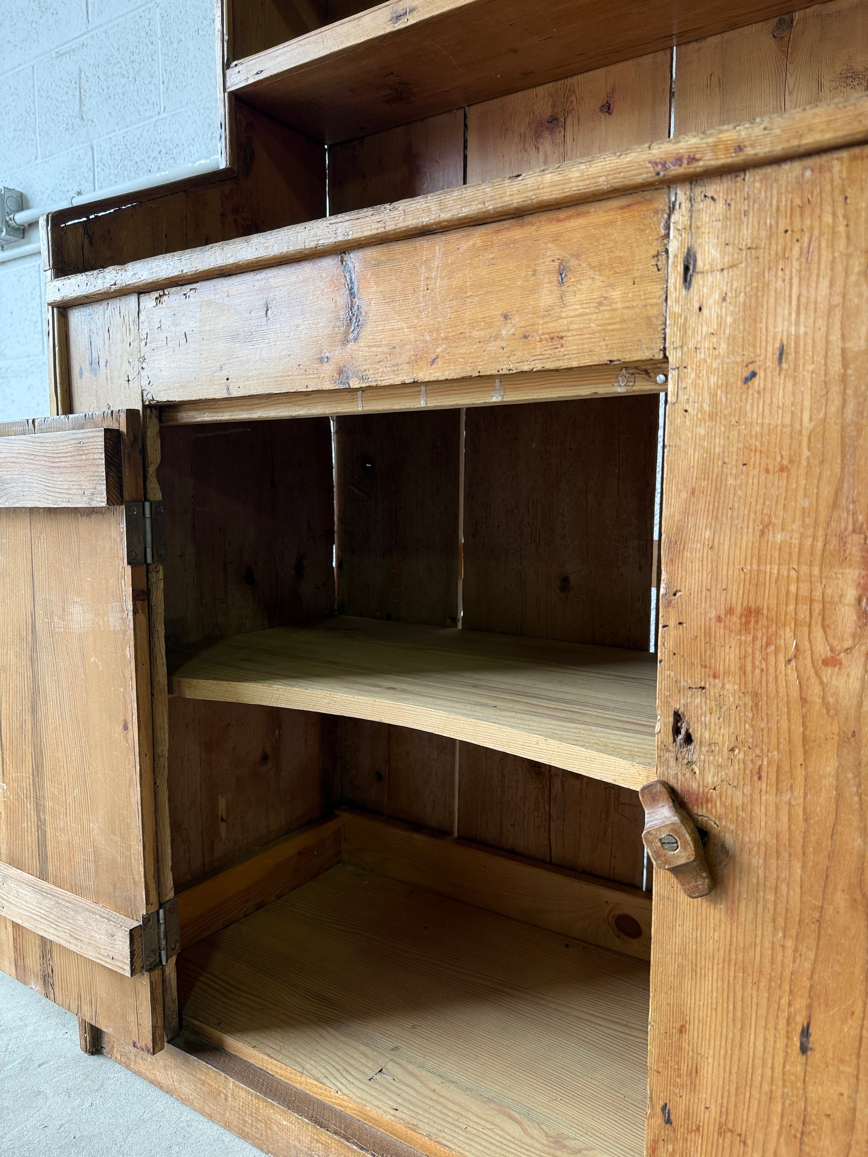 Primitive Irish antique kitchen dresser