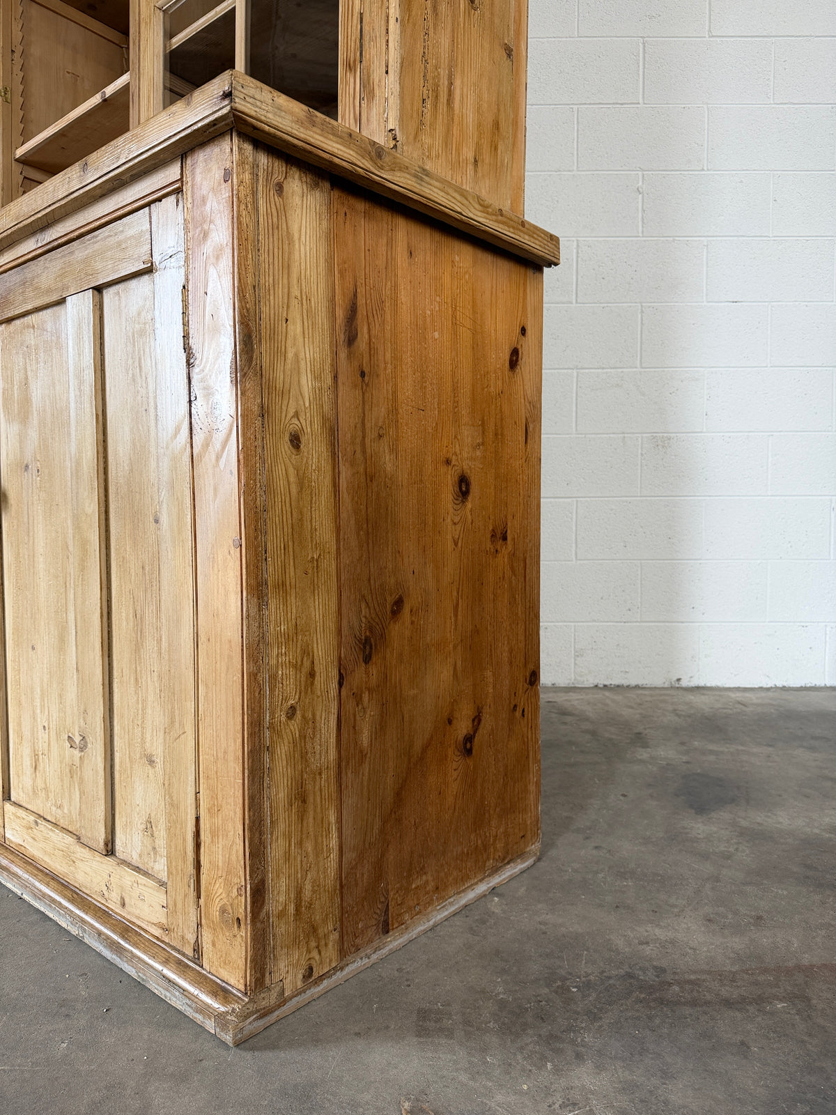 Antique Pine Display Cupboard