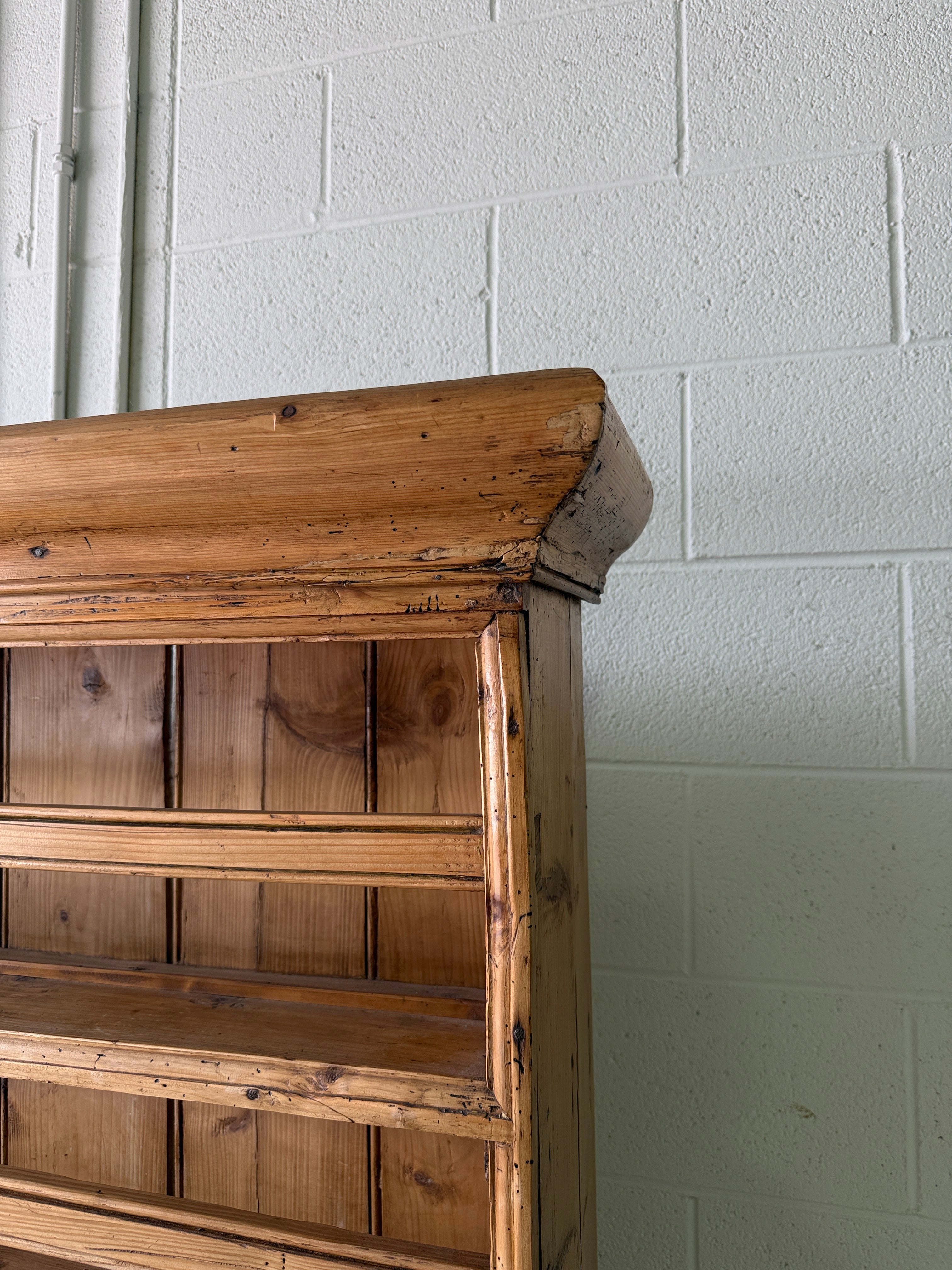 Antique Irish pine dog kennel kitchen dresser
