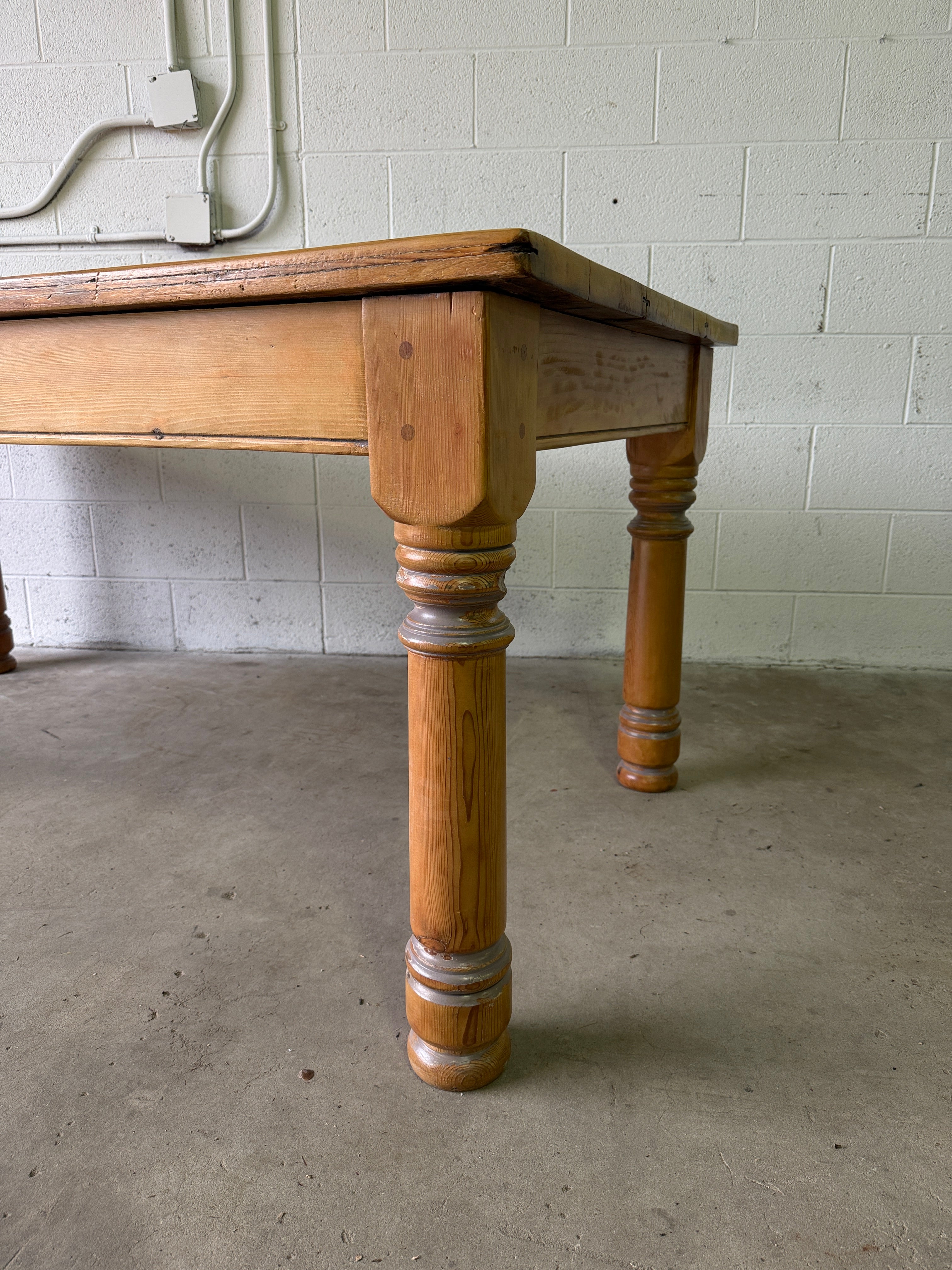 Antique pine kitchen or dining table