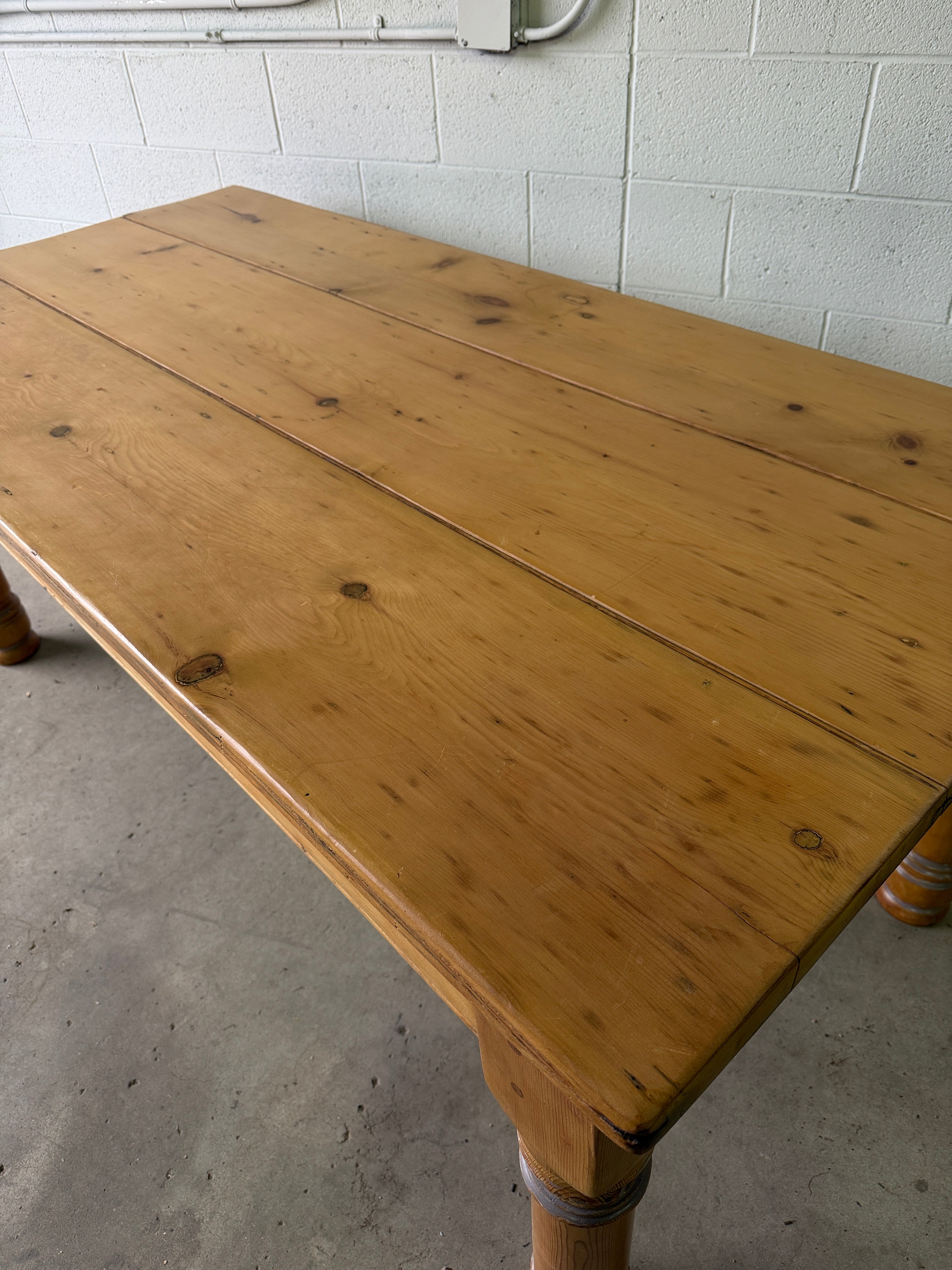Antique pine kitchen or dining table