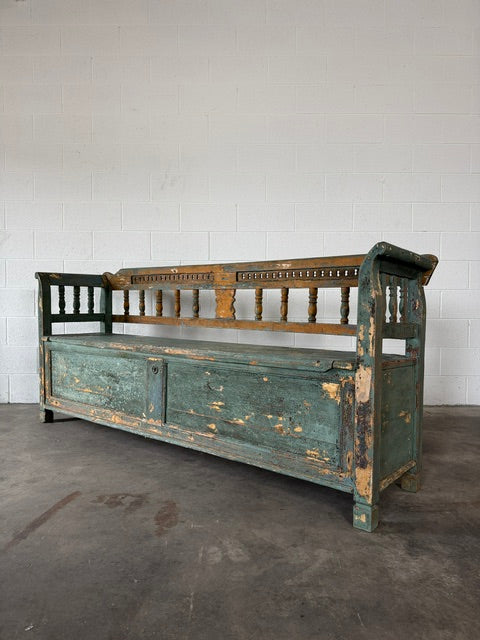 Antique European Storage Bench