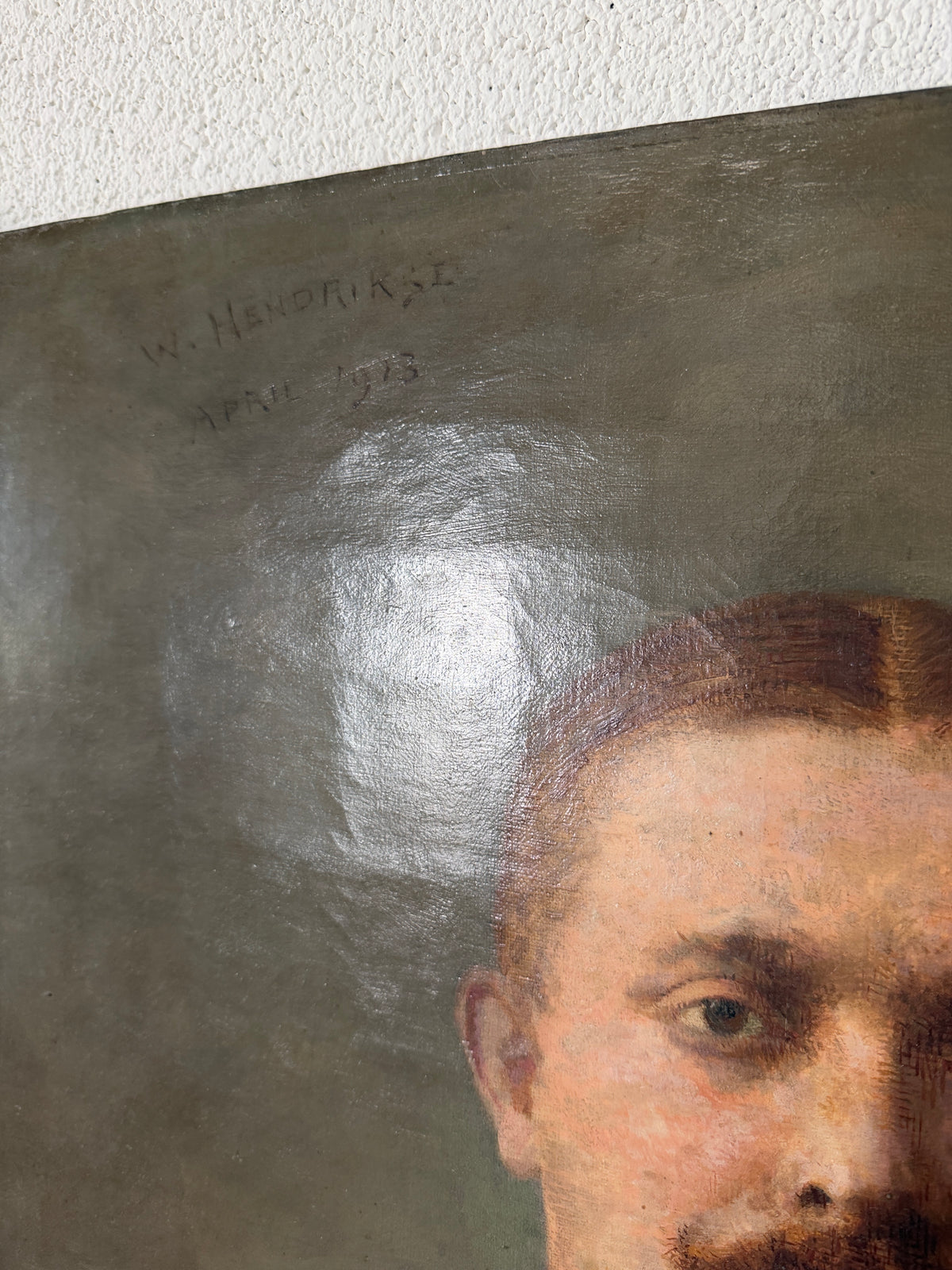 Pair of antique oil portraits