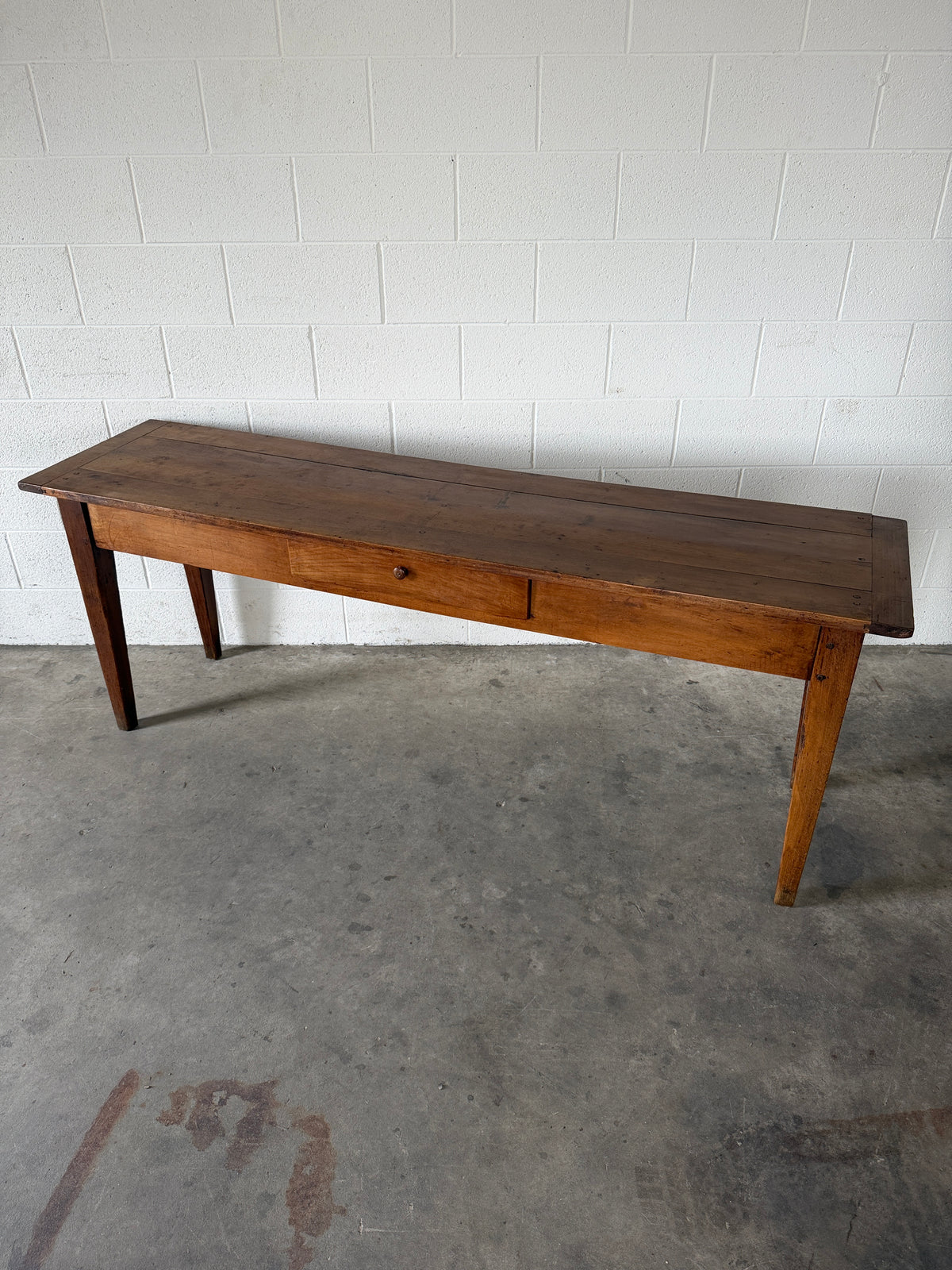 Antique French fruitwood console table