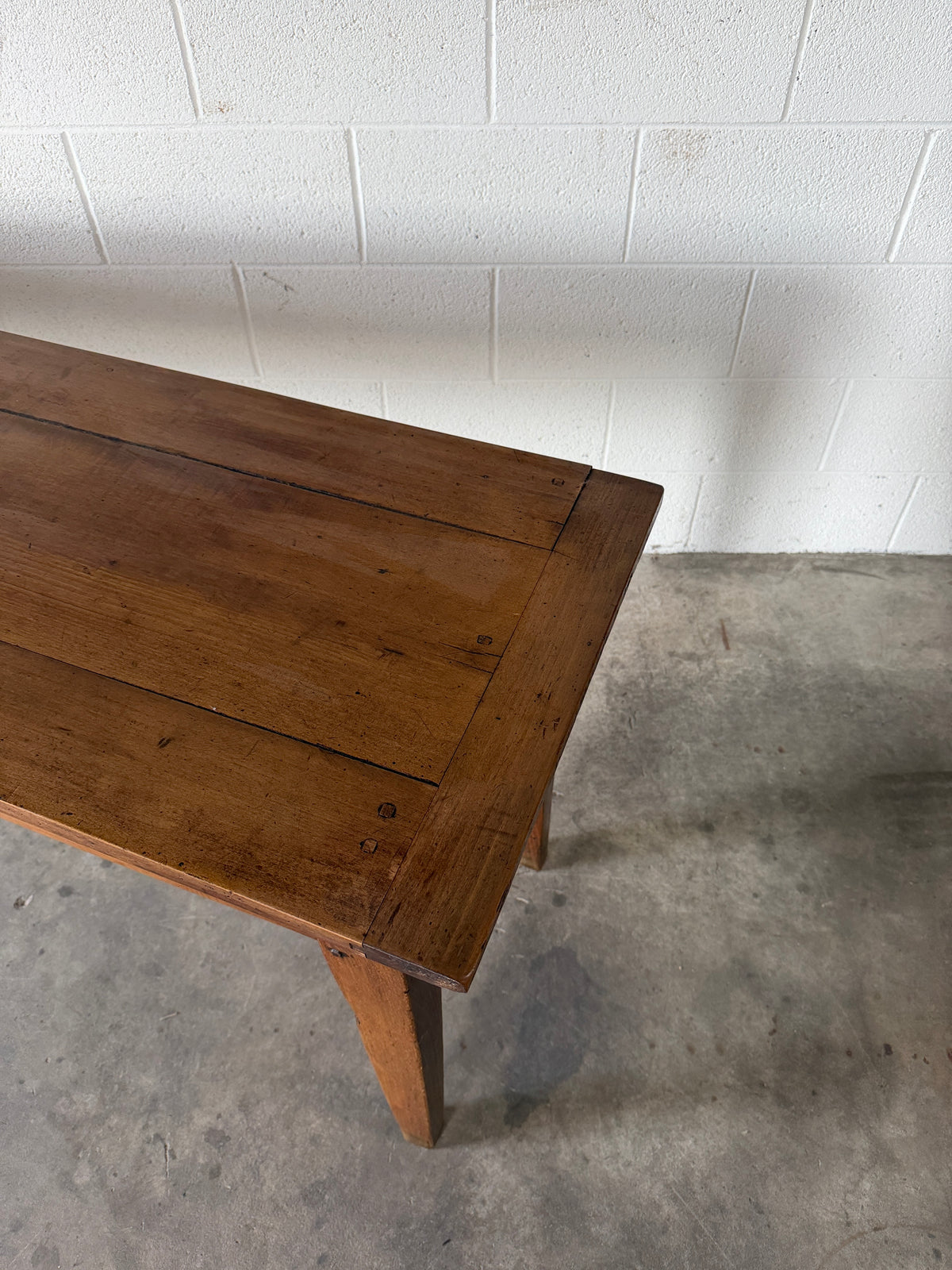 Antique French fruitwood console table