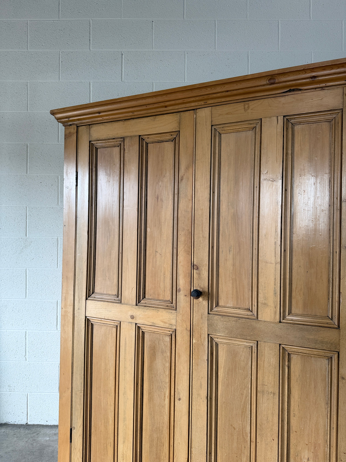 English Pine Cupboard with Paneled Doors
