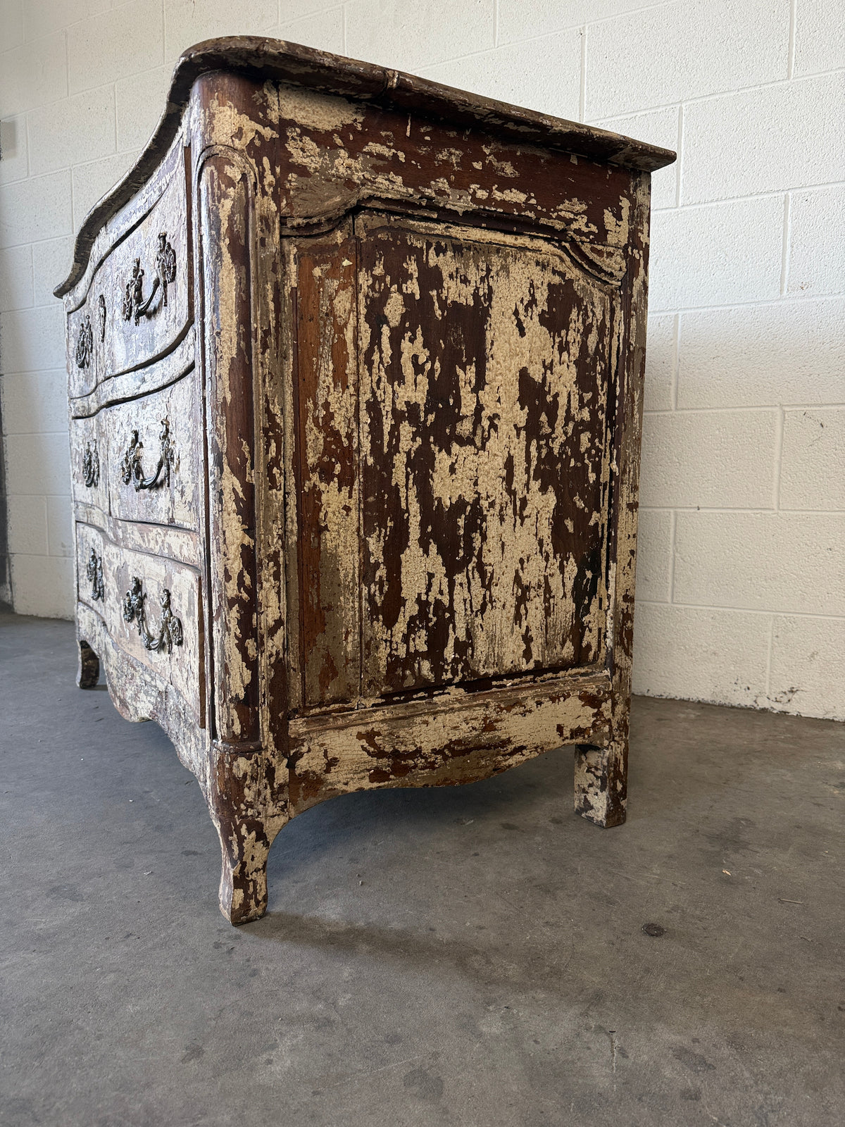 Antique French chippy drawers