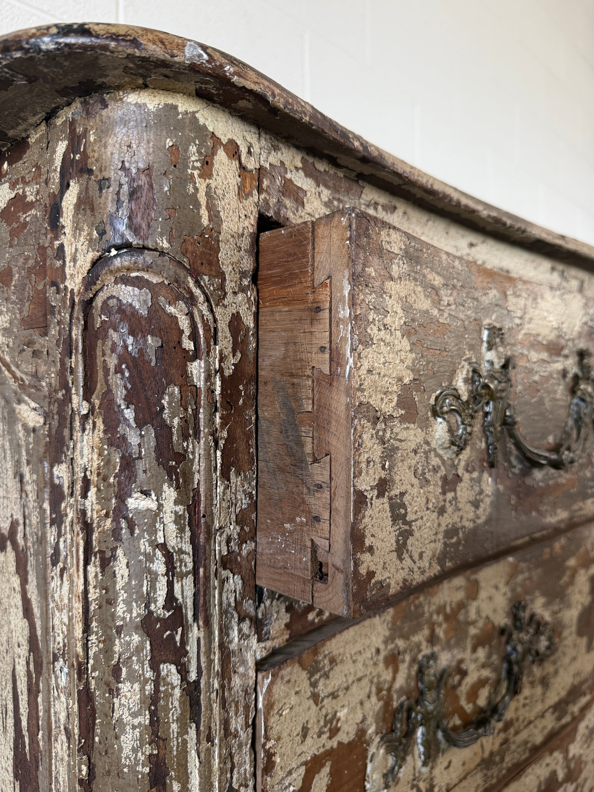 Antique French chippy drawers