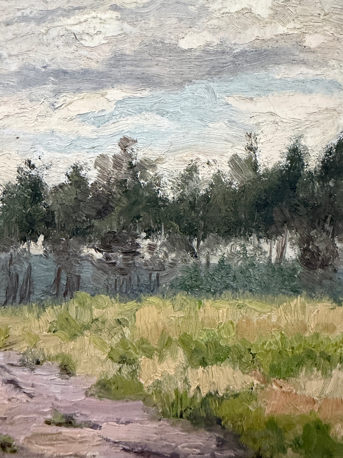 Vintage oil on board