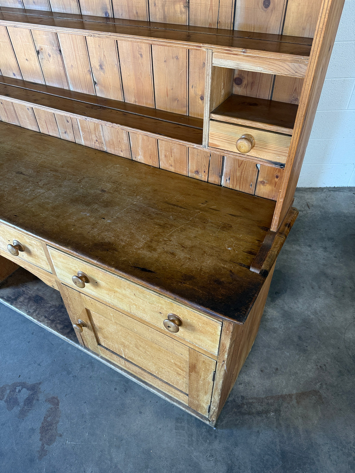 Large dog kennel antique pine kitchen dresser