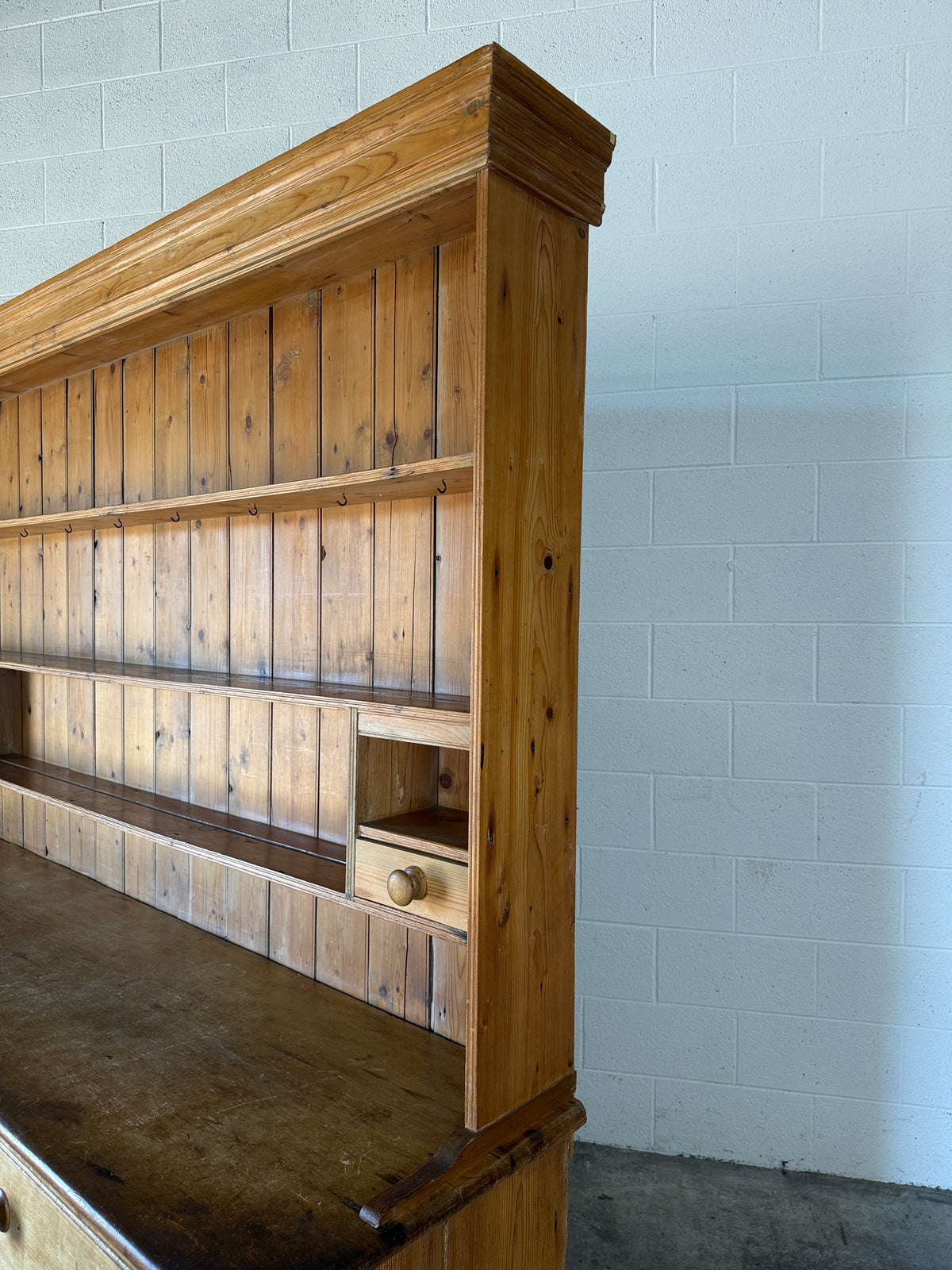 Large dog kennel antique pine kitchen dresser