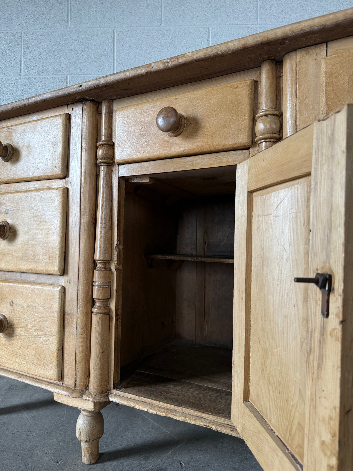 Mellow antique pine sideboard