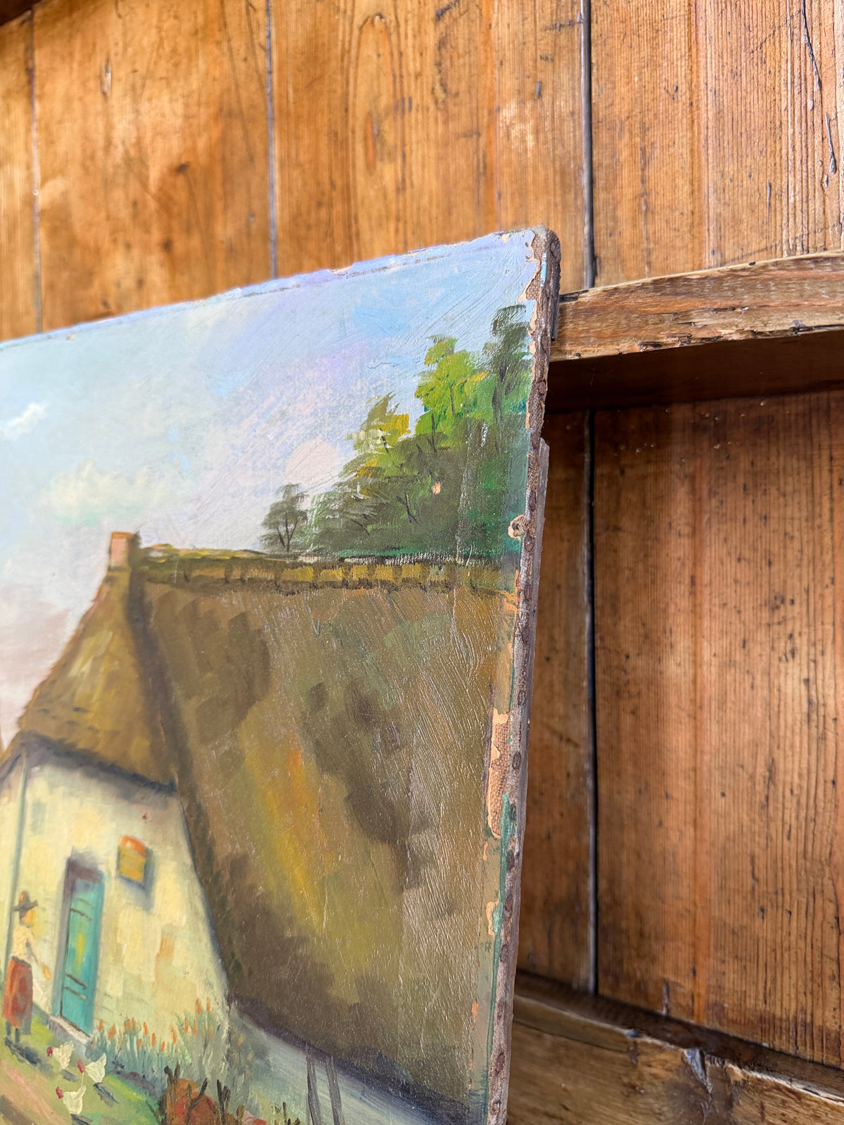 European antique oil on canvas