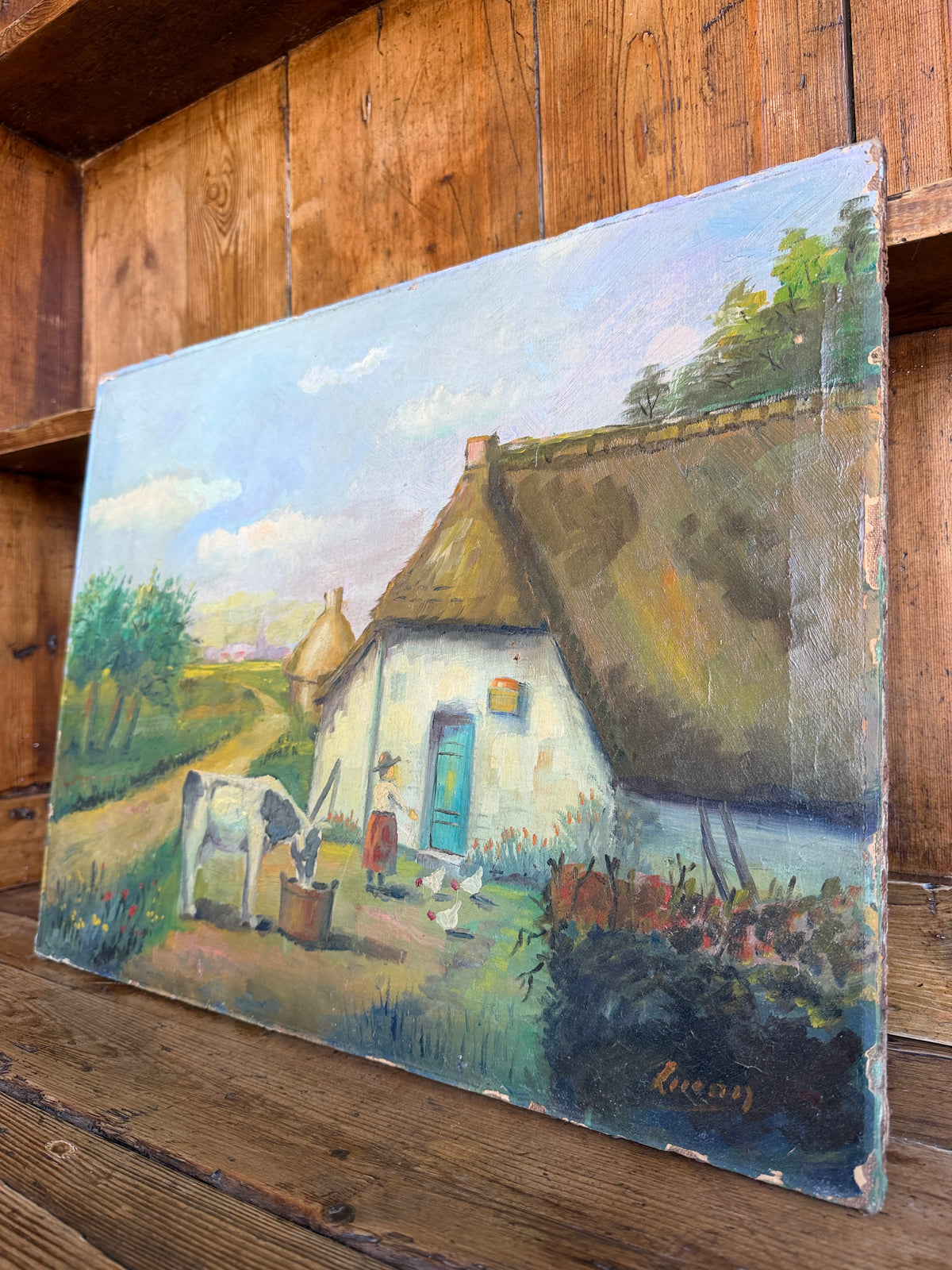 European antique oil on canvas