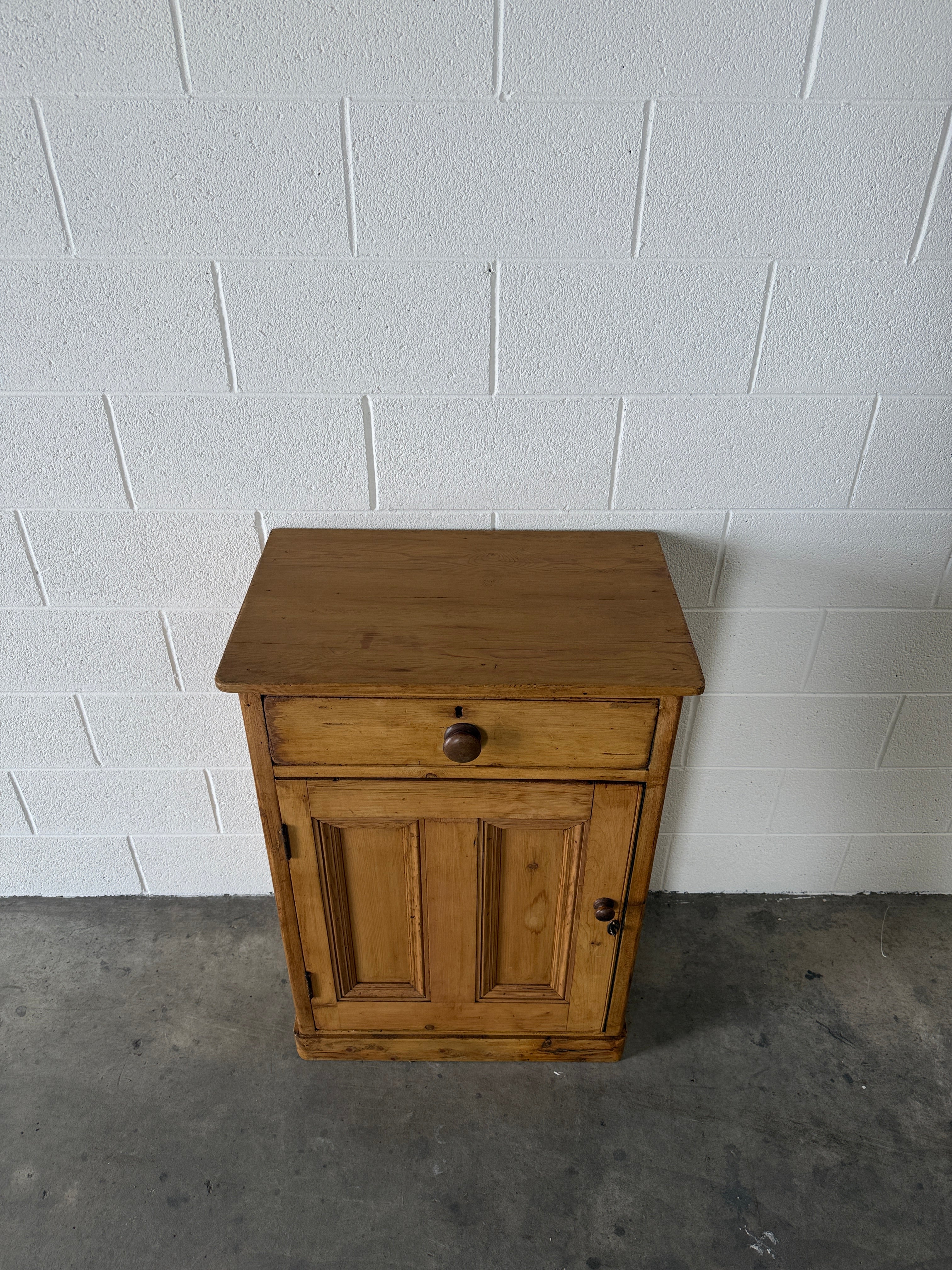 Small antique pine cupboard or nightstand