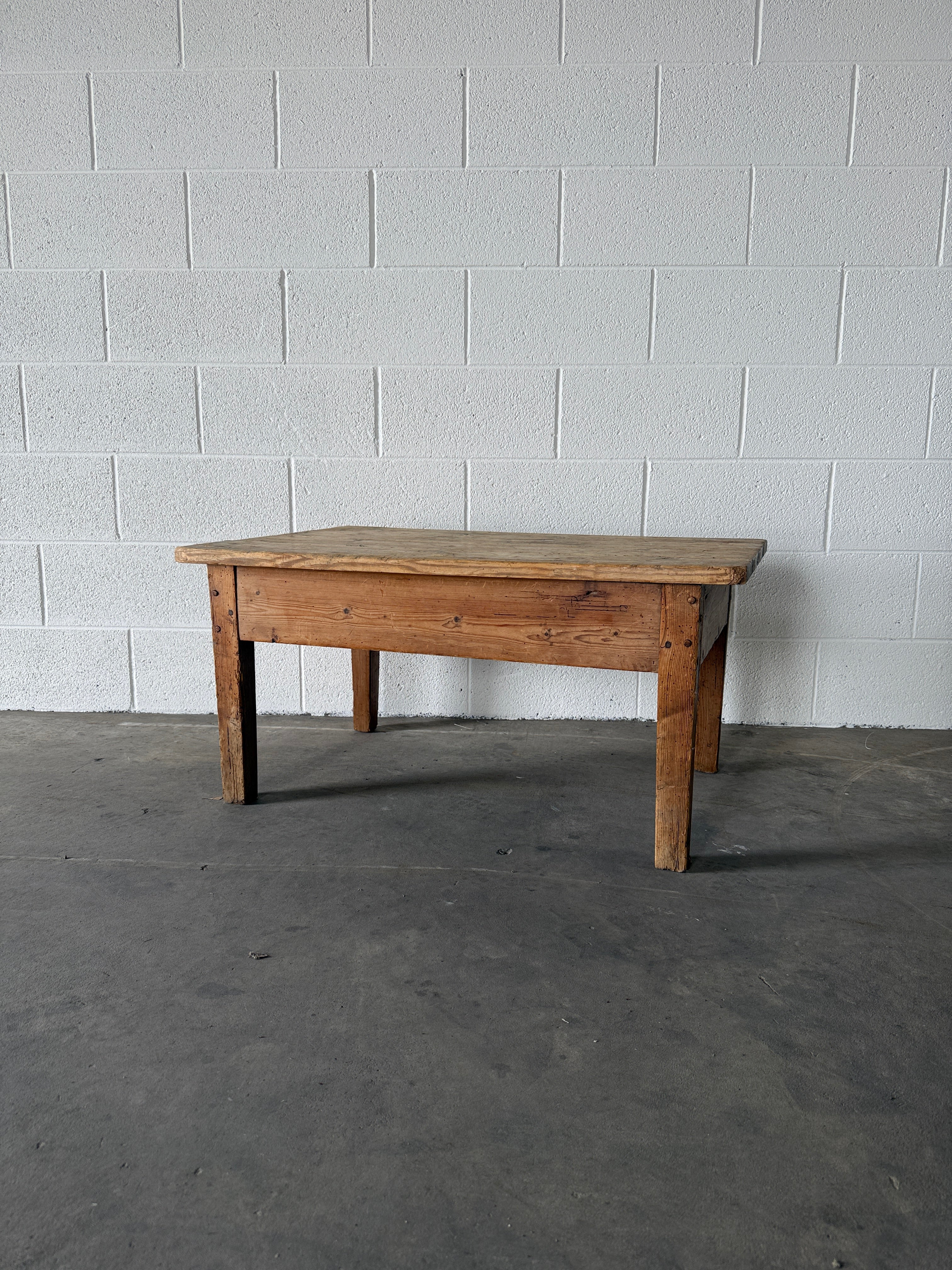 Rustic antique pine coffee table