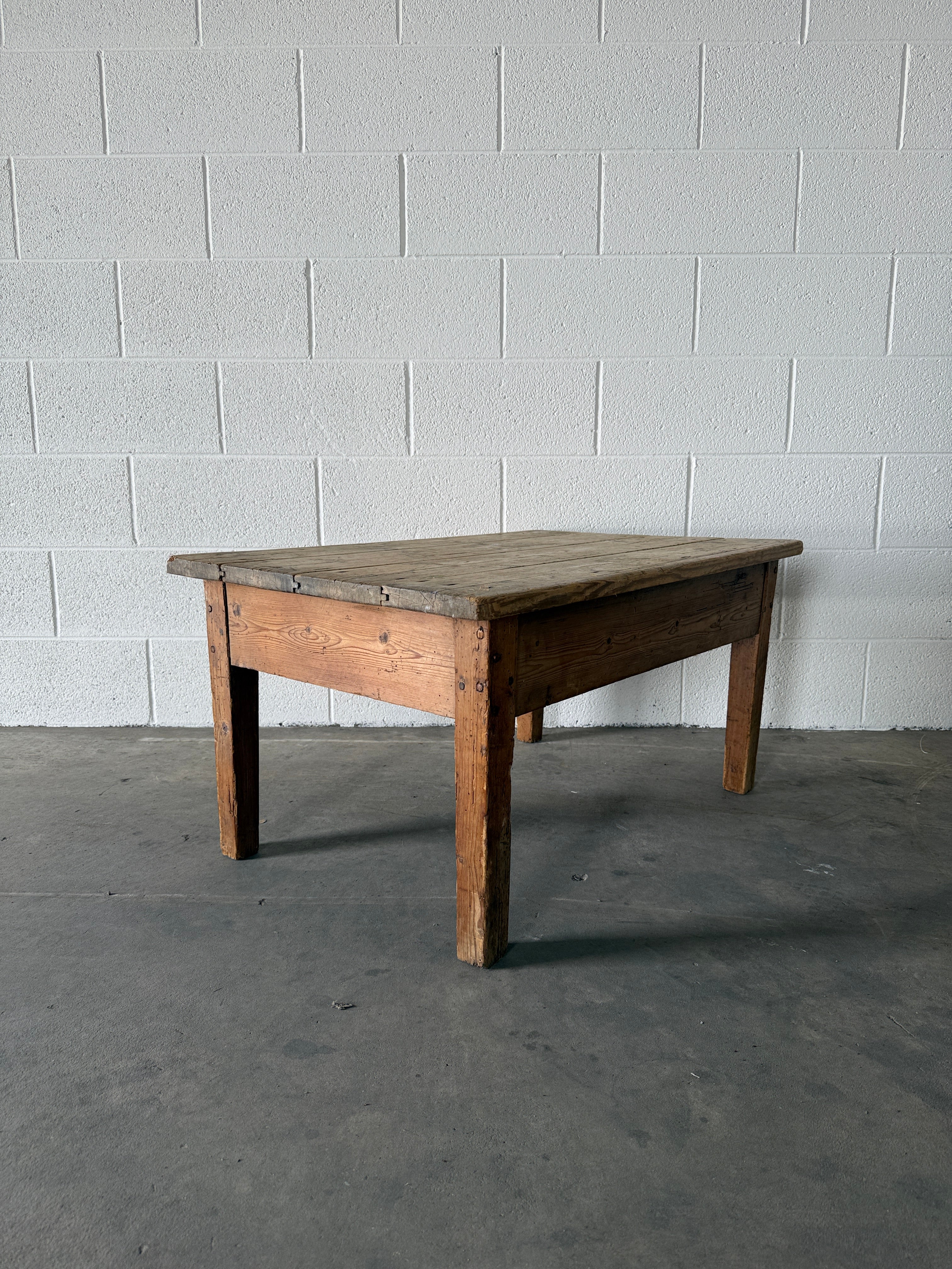 Rustic antique pine coffee table