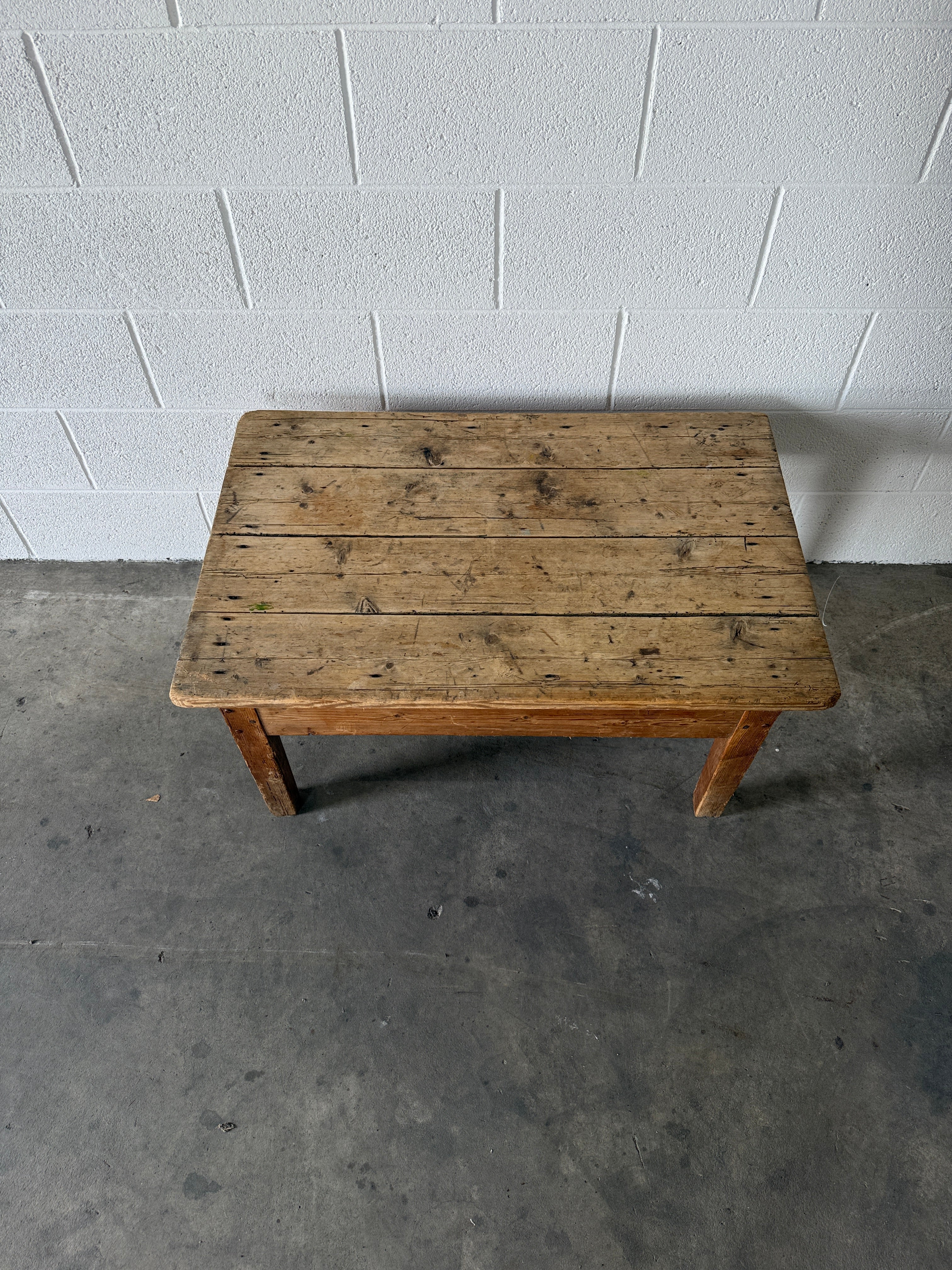 Rustic antique pine coffee table