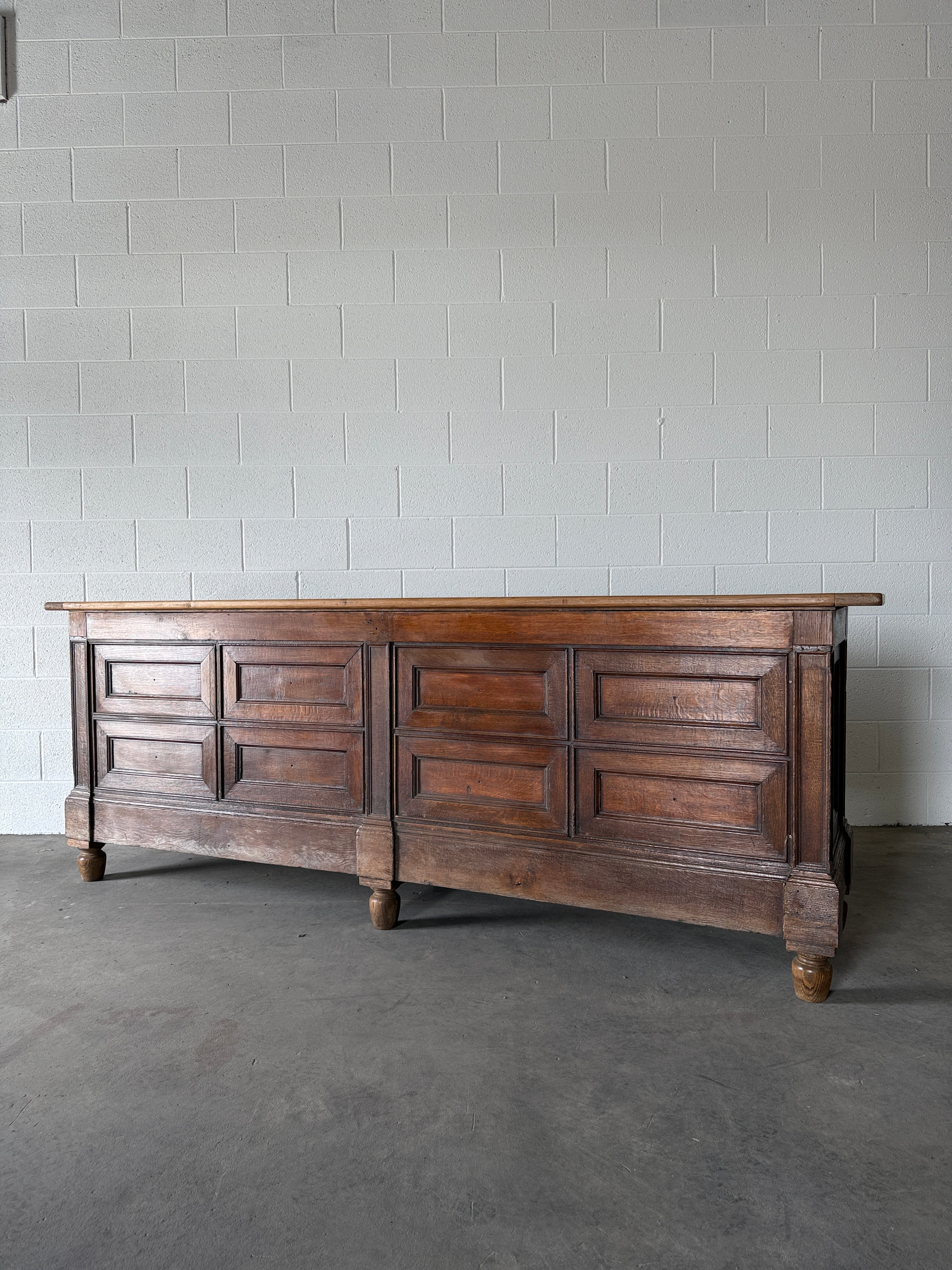 Incredible antique oak kitchen island