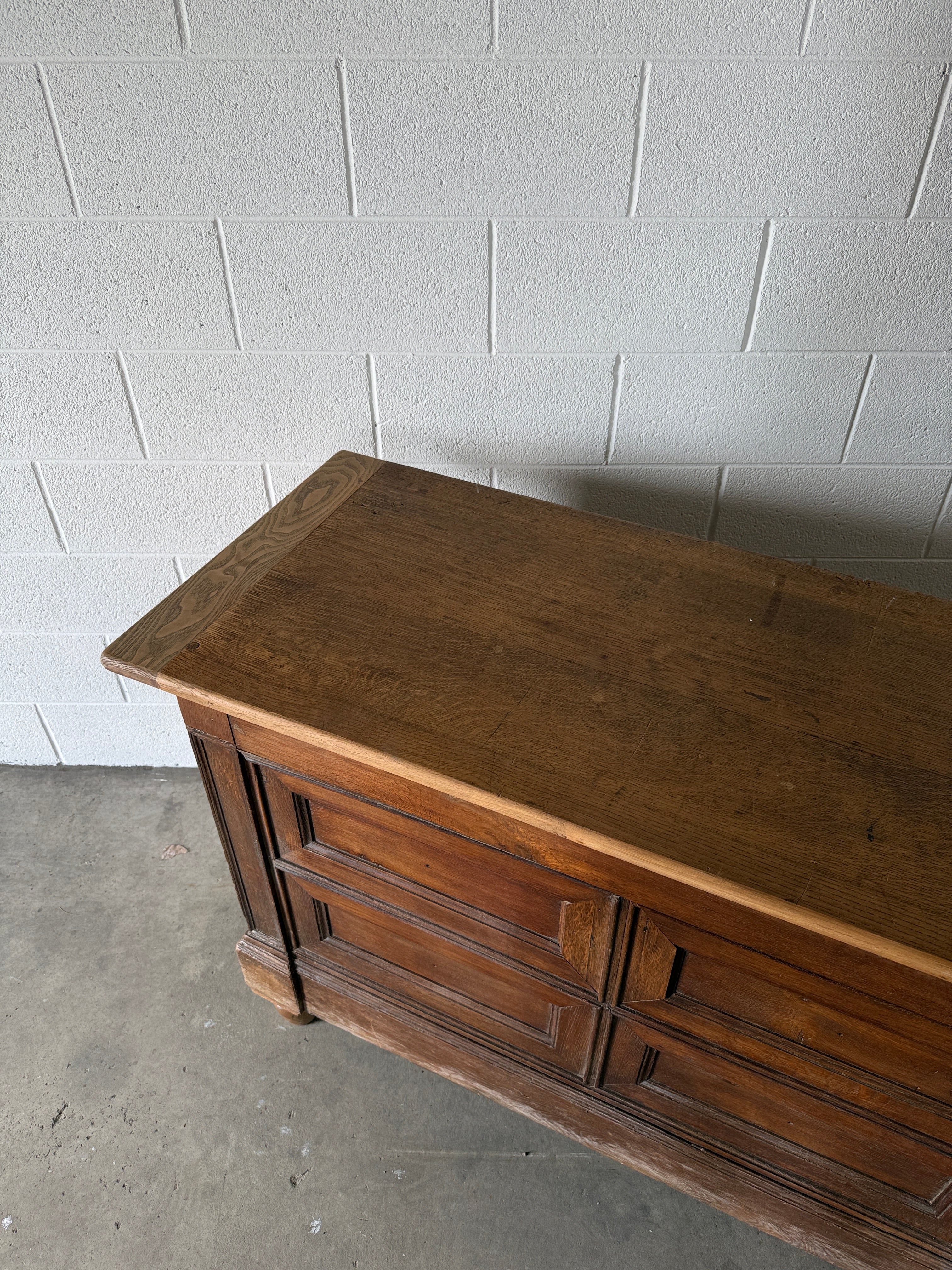 Incredible antique oak kitchen island