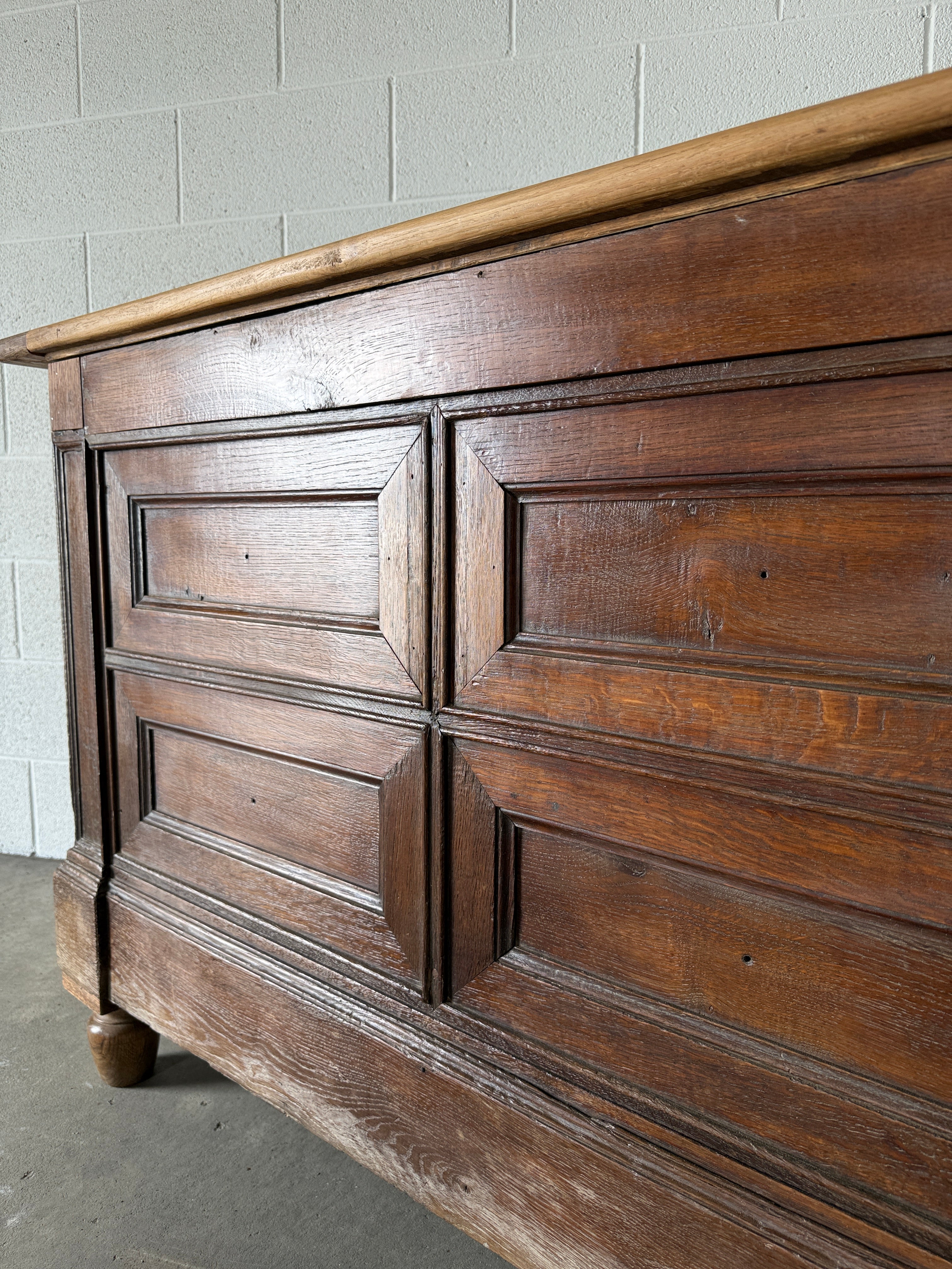Incredible antique oak kitchen island
