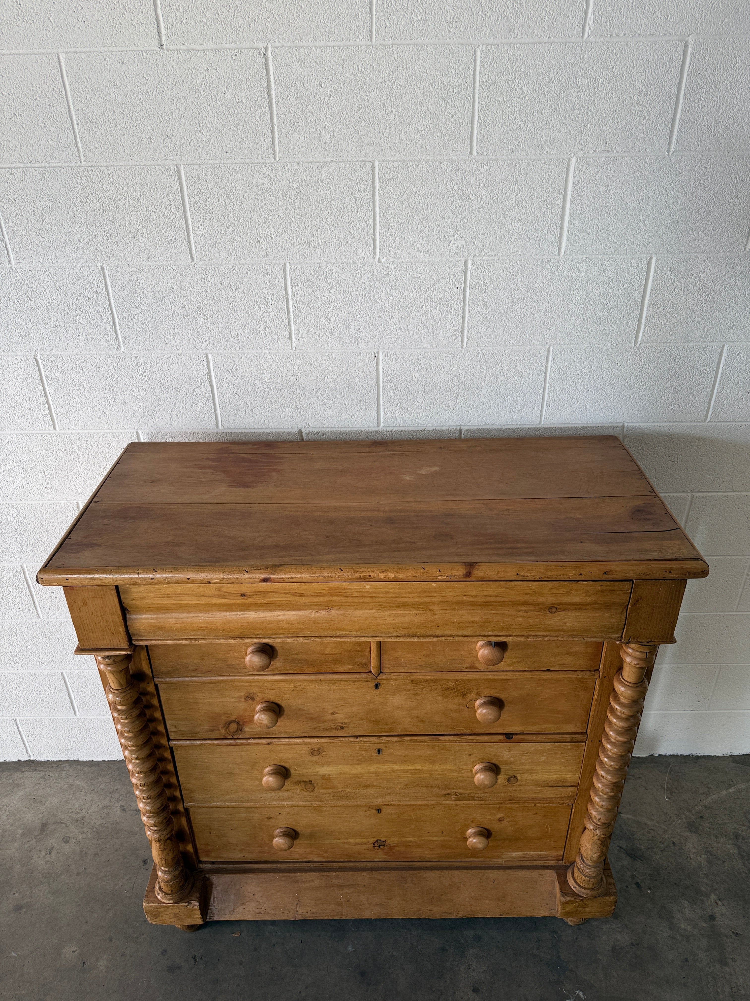 Scottish antique pine chest of drawers