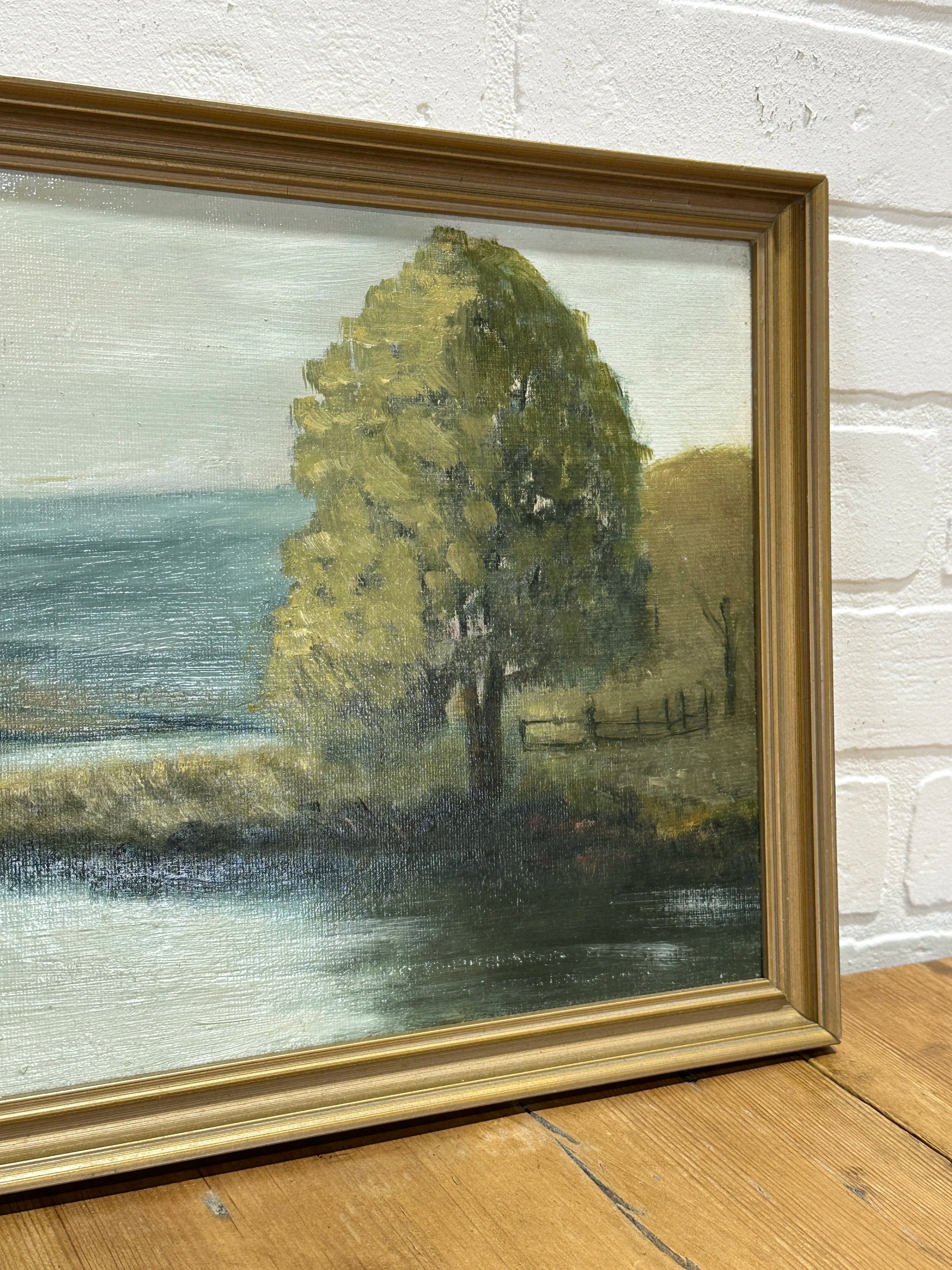 Oil painting of a landscape