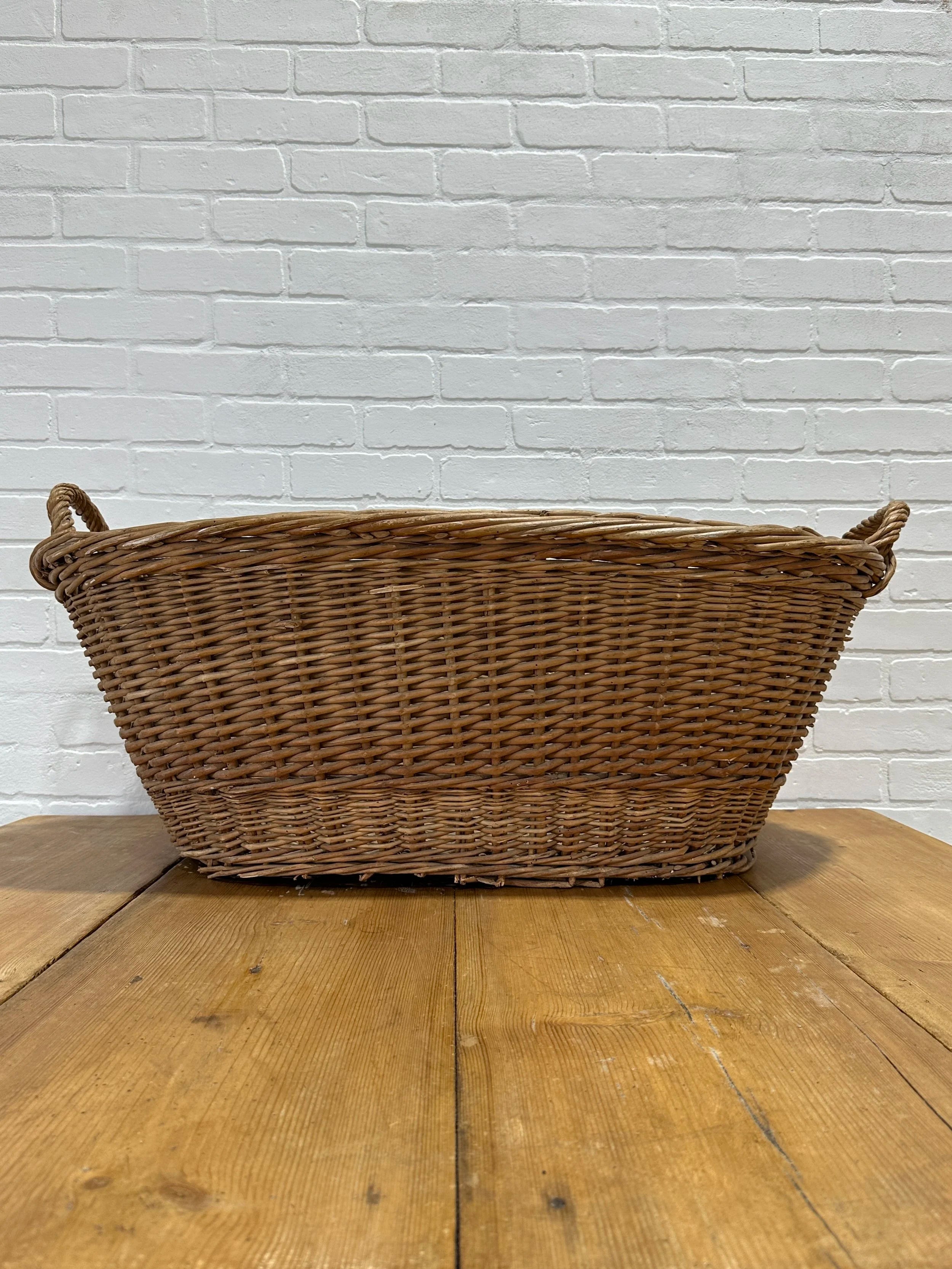 Antique French laundry basket